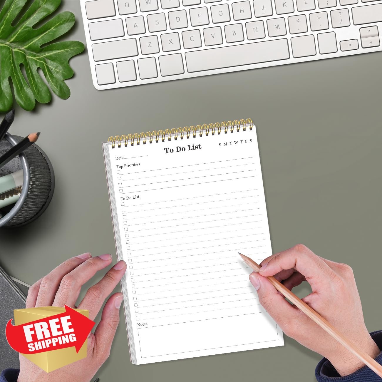 Yaridar To Do List Notepad A5 Daily Planner 5.8″x8.3″ 1-Pack