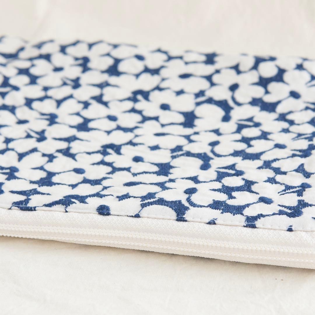 Zipper Book Cover Floral Pattern Waterproof Protective Used