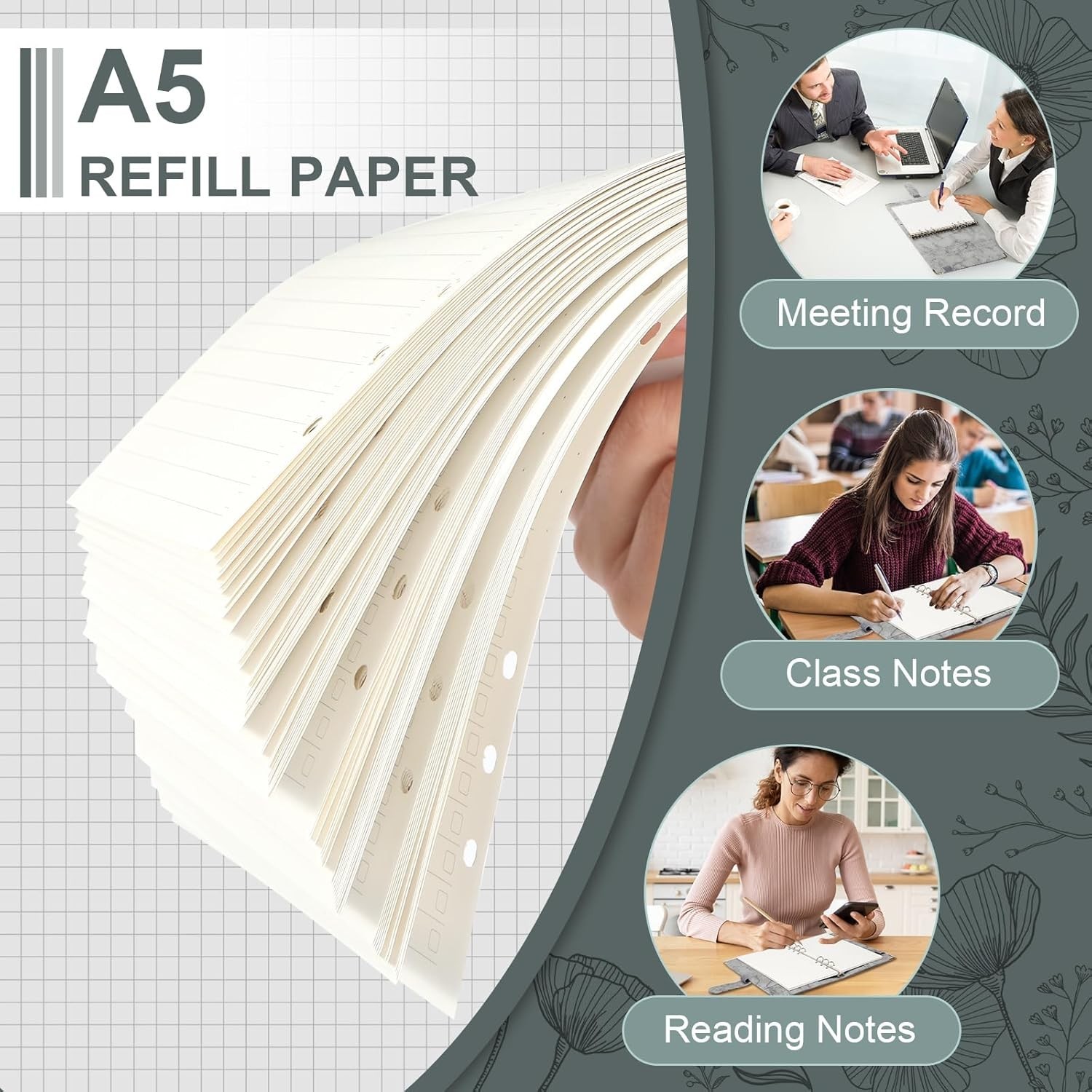 Flexible A5 Daily Planner Sheets – 160 Loose Leaf Inserts for Goal Setting