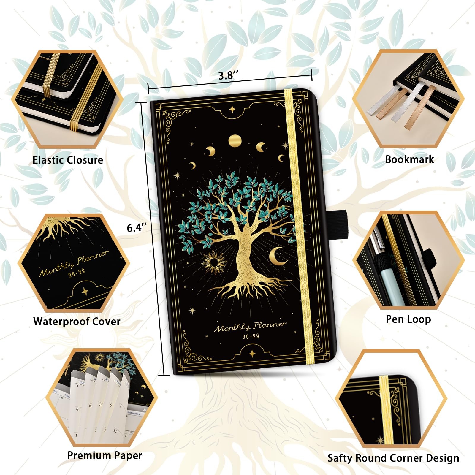 Pocket Calendar 20262029 3 Year Monthly Planner from July 2026 June 2029, P…