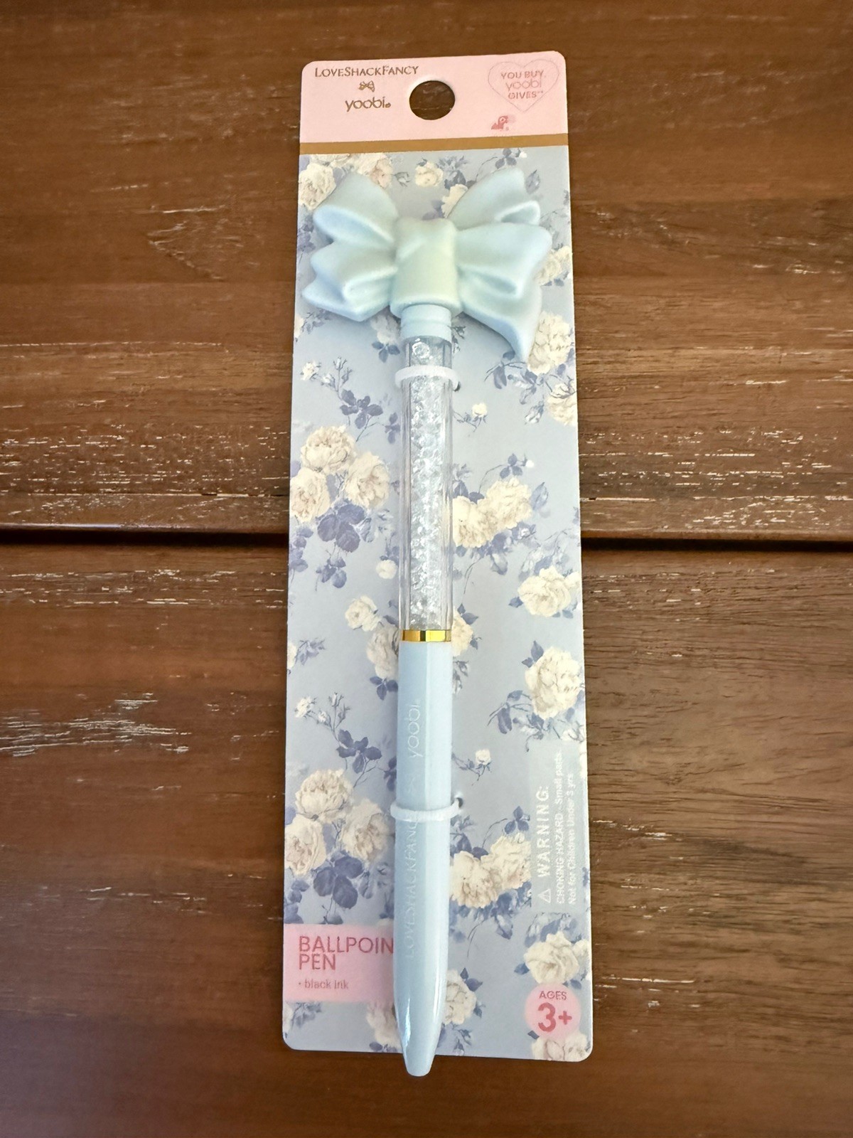 Yoobi Blue LoveShackFancy Weekly/Monthly Student Planner 2026-27 5×8 & Bow Pen