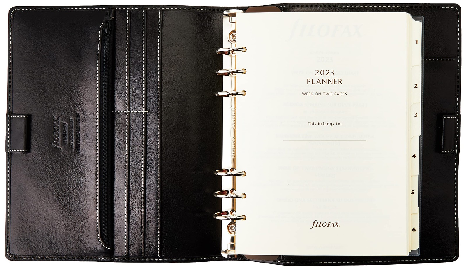 Filofax Malden System Planner A5 Black 028623 (Genuine Imported Product)