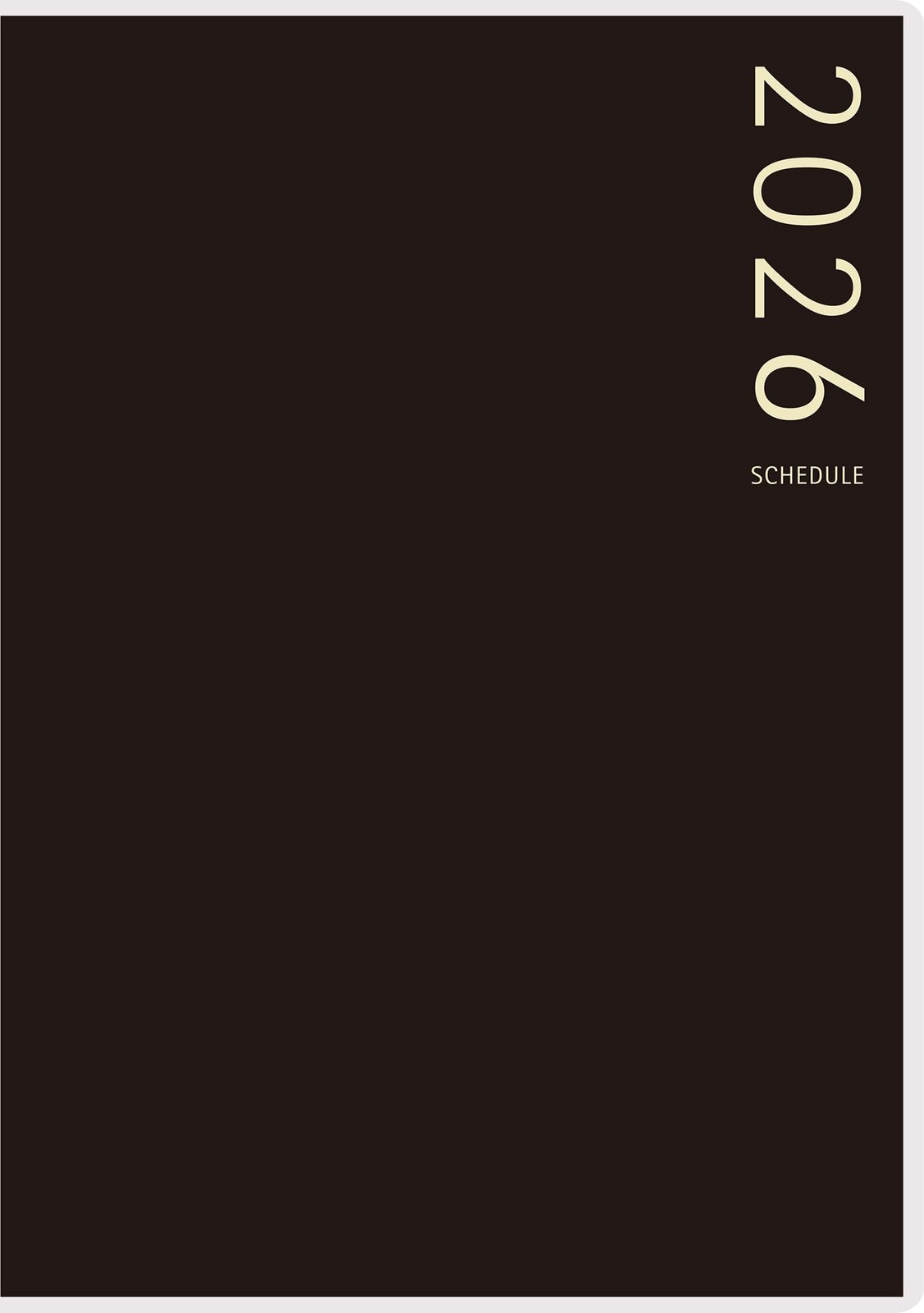 Planner 2026 B7 Weekly Tees Pure 1 Black No.195 December Start