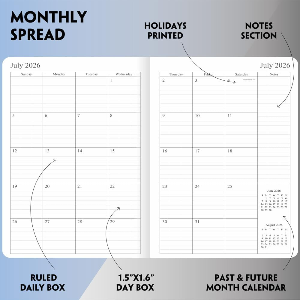 26-27 Academic Planner – Weekly and Monthly Planner, Jul 2026 – Jun 2027, Vegan