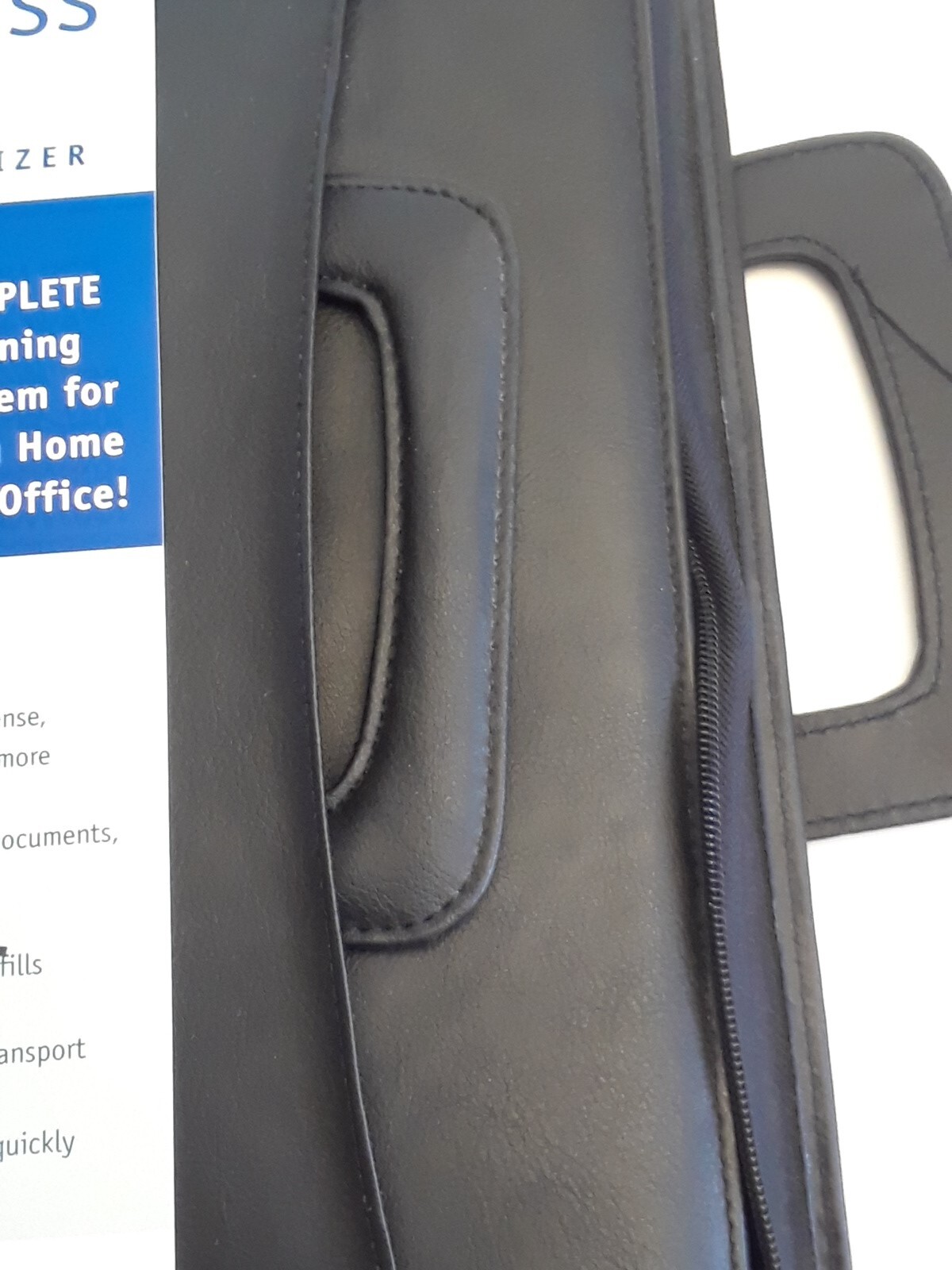 Business Folio Binder Organizer Black Zip Close New Never Used Great Shape