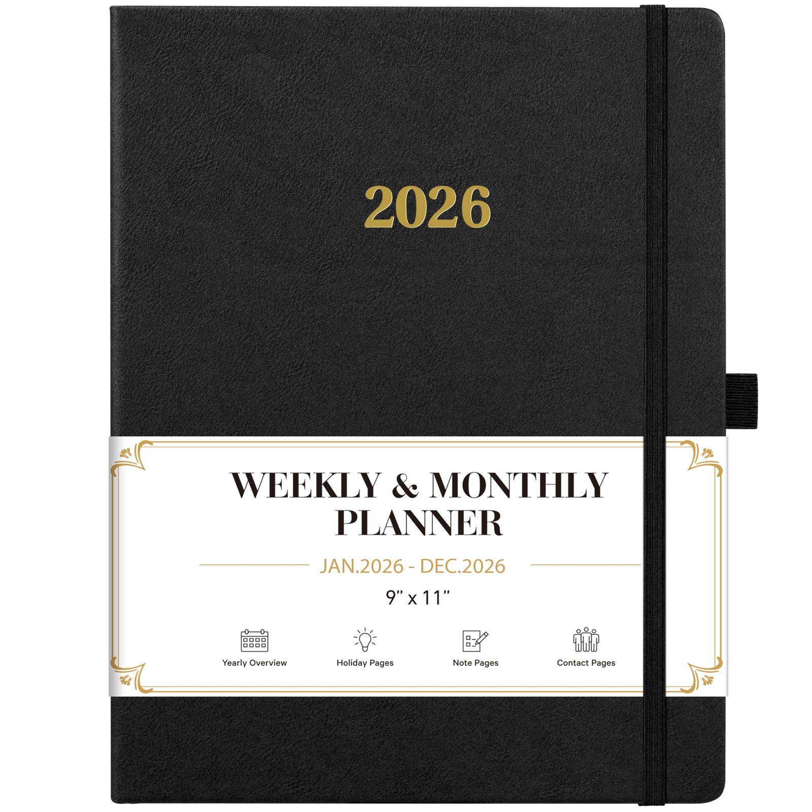 2026 Planner – Weekly and Monthly Planner 2026, Jan.2026 – Dec.2026, 9″ x 11