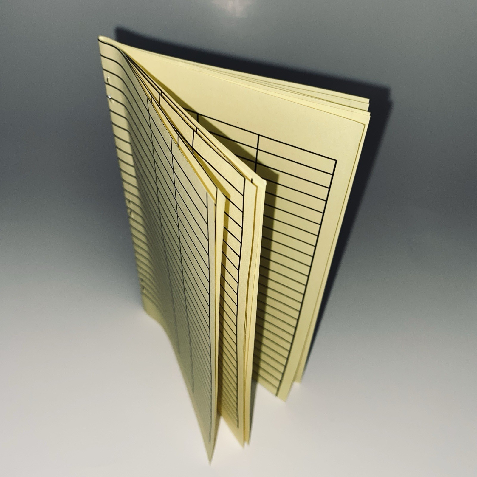 Vtg Handmade Notebook Legal Yellow Lined Paper Notes Work Office School Desk z