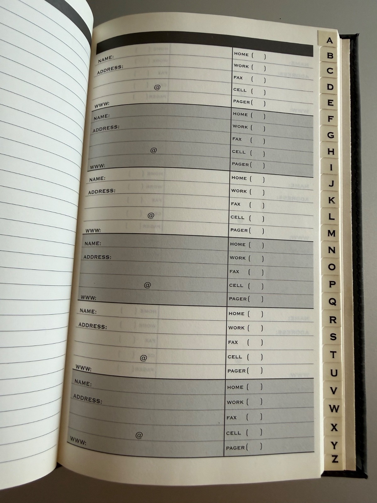 Vinyl Cover Telephone Address Book with Alphabetical Tabs 624 Entries 5×8 Inches