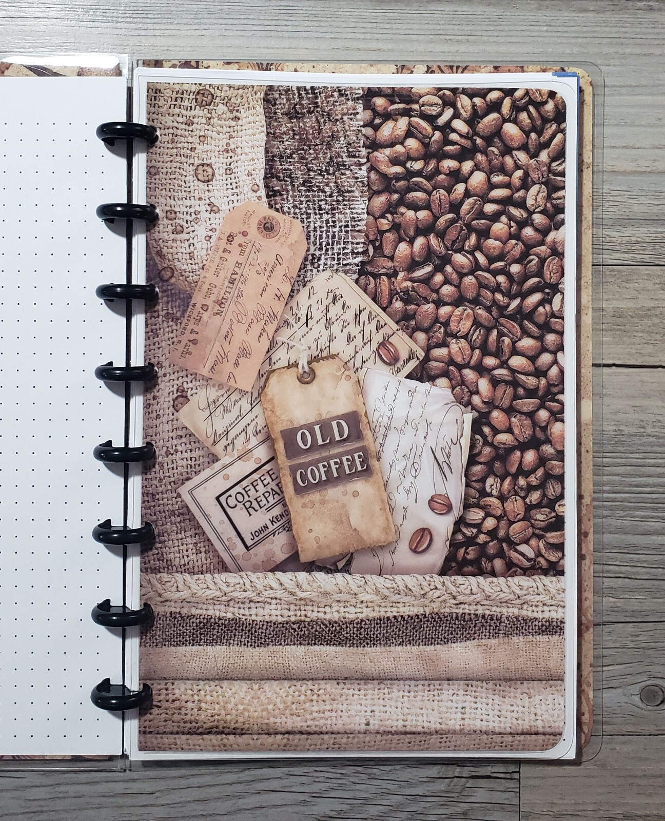 Stamperia Coffee & Chocolate Cardstock Dashboard For TUL Arc 8 Disc Planners #5