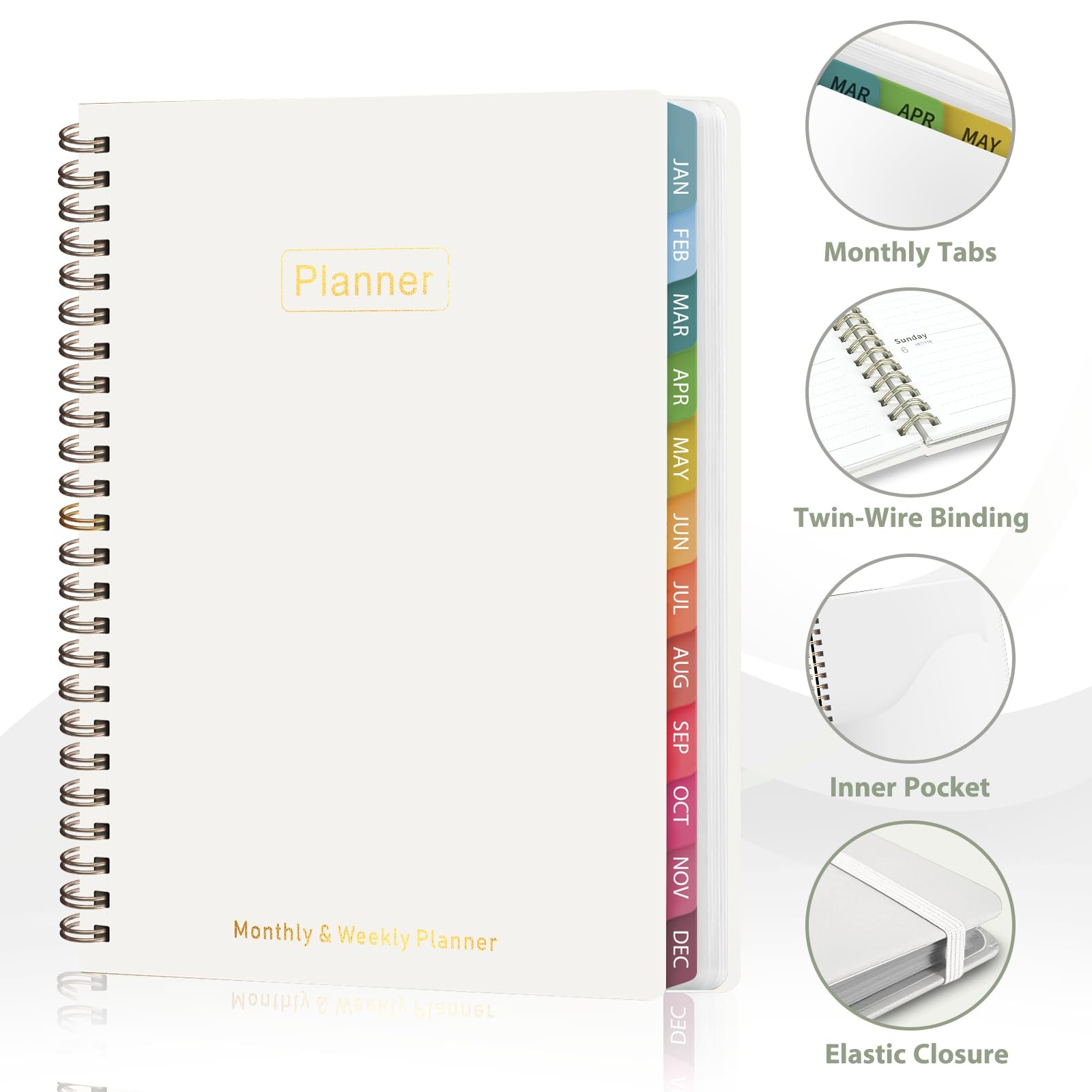 2026 Planner, 8.5″ x 11″ Weekly and Monthly Large Calendar Planner, Letter Si…