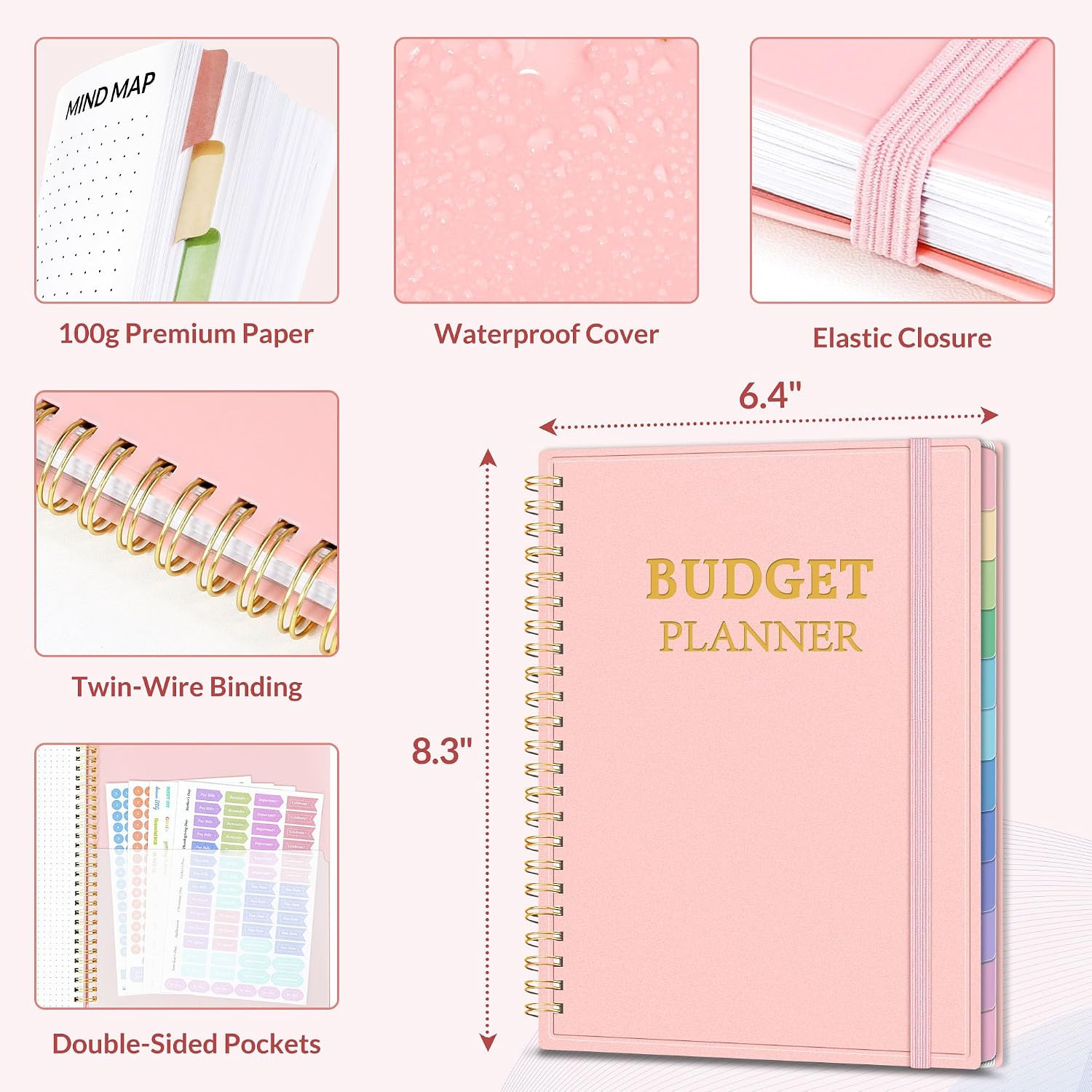 Budget Planner – Monthly Budget Book with Expense Tracker Notebook, Undated 1…