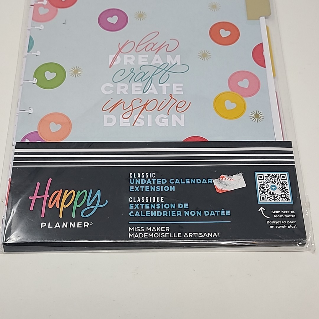 Happy Planner UNDATED Classic Calendar Extension 346 Pcs Plan Dream Craft