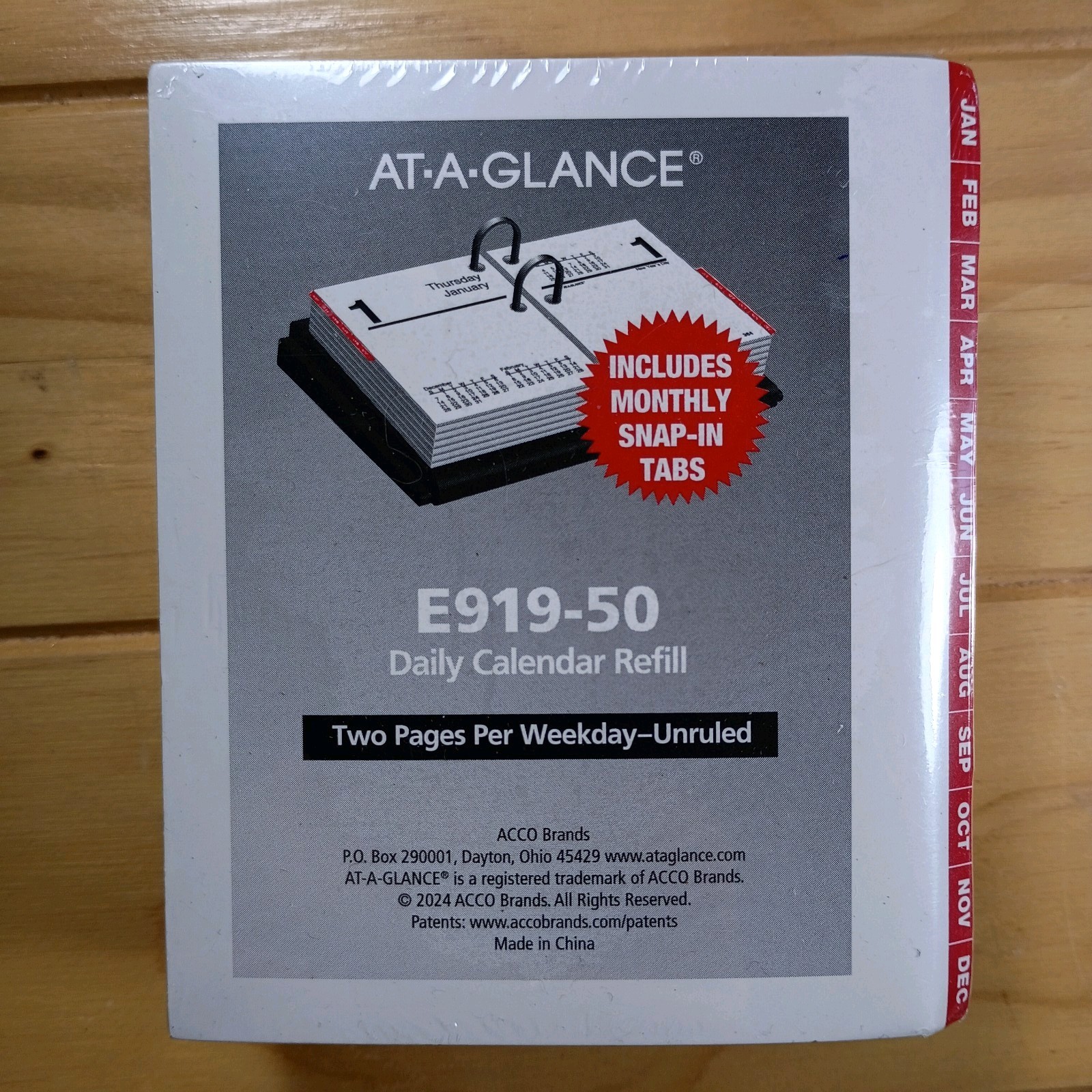 AT-A-GLANCE Daily Calendar Refill E919-50, 2 7/8 x 3 3/4 In, New.