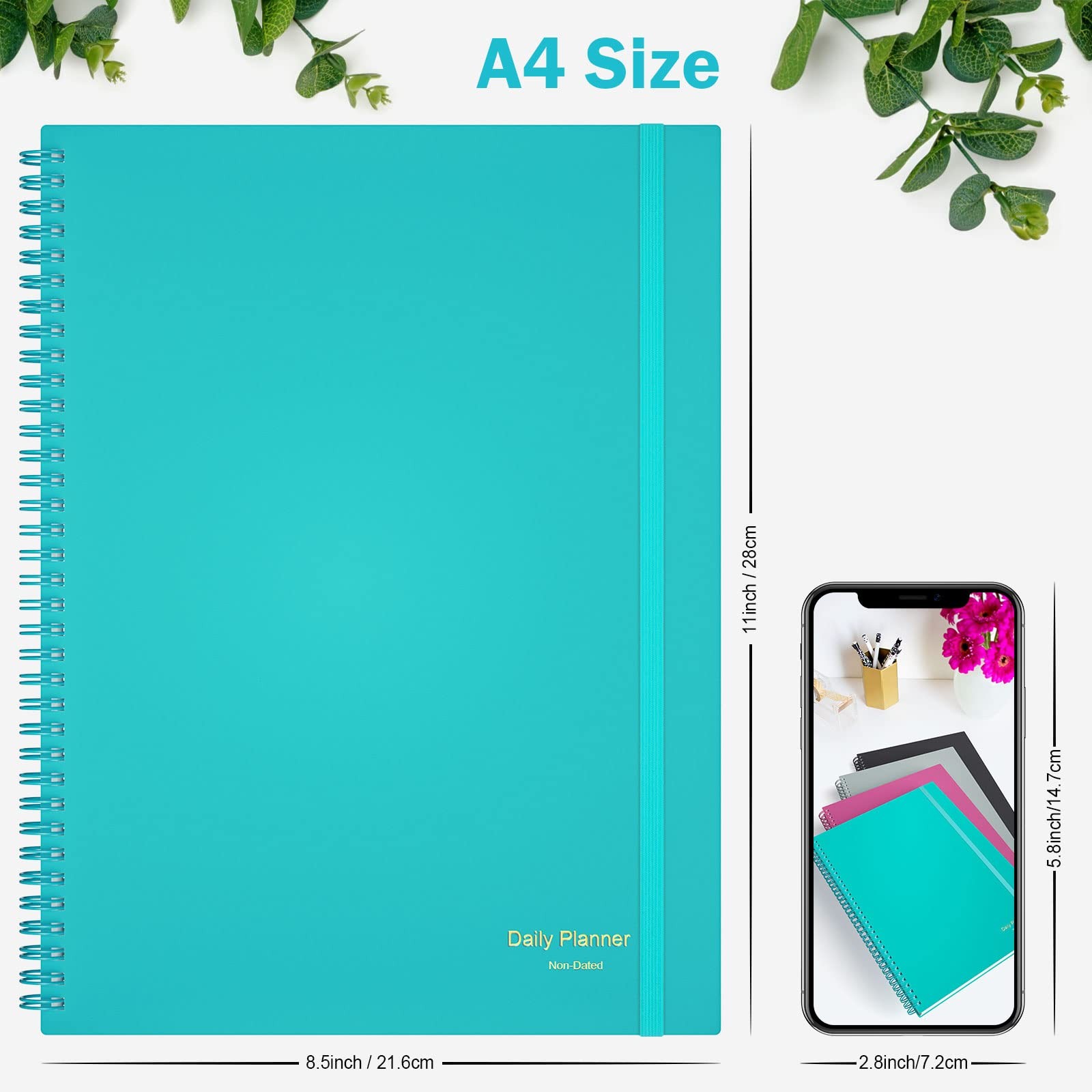 Planner Undated, Daily Planner Agenda with to Do List, Hourly Schedules for W…