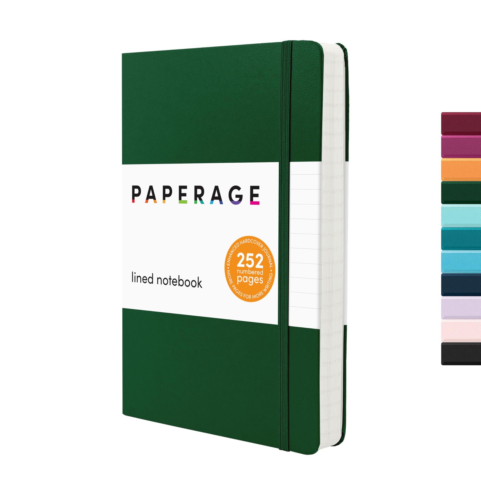 Lined Journal Notebook, Hardcover Journal for Women & Men, 252 Pages, (5.6 in…