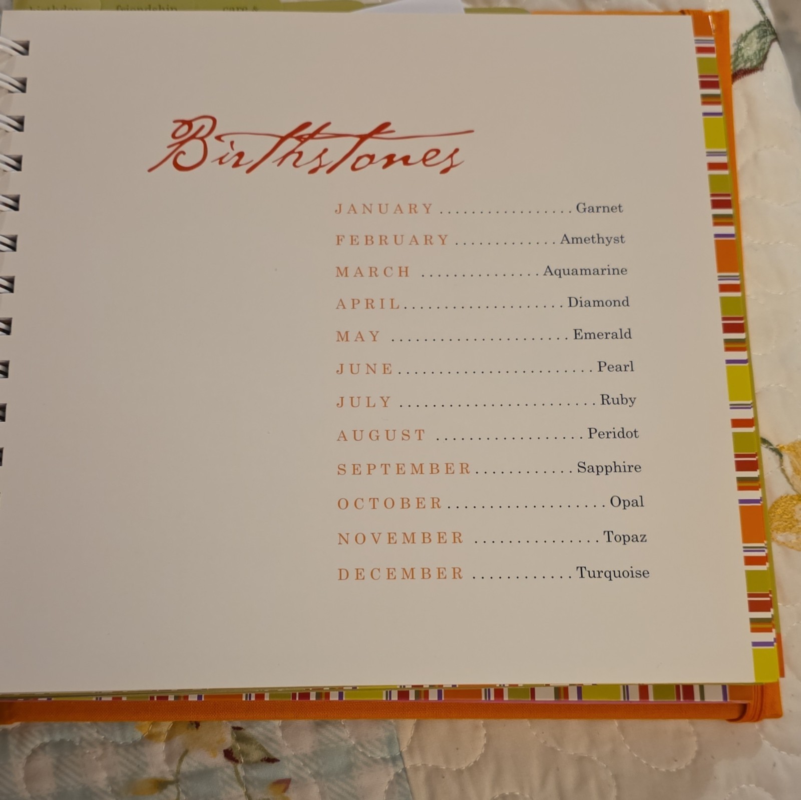 Special Days to Remember Greeting Card Organizer, Monthly Calendars, Paperboard