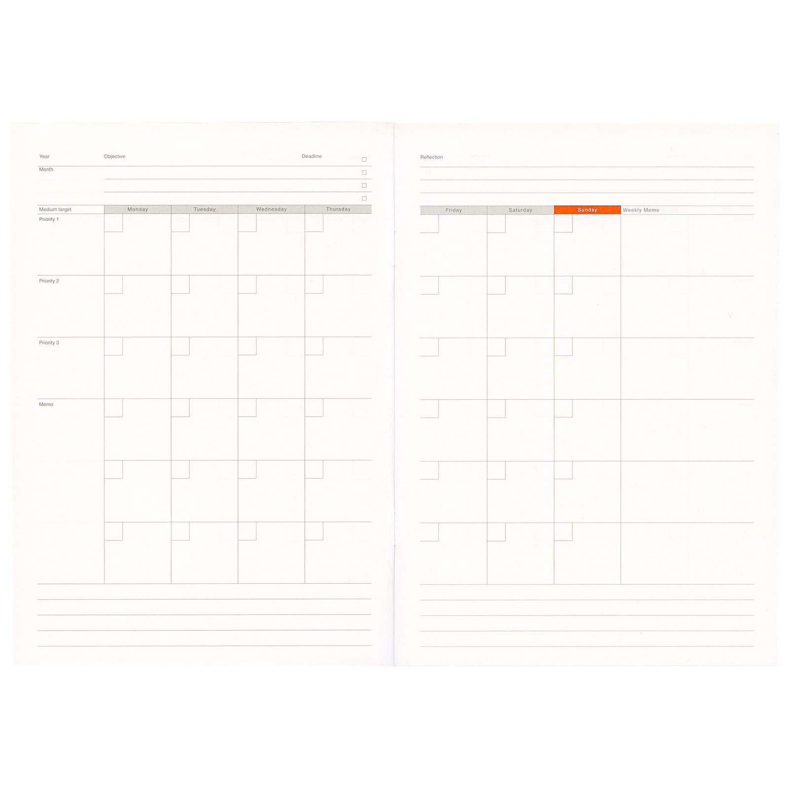 A5 Function Notebook MONTHLY PLANNER United Luddite