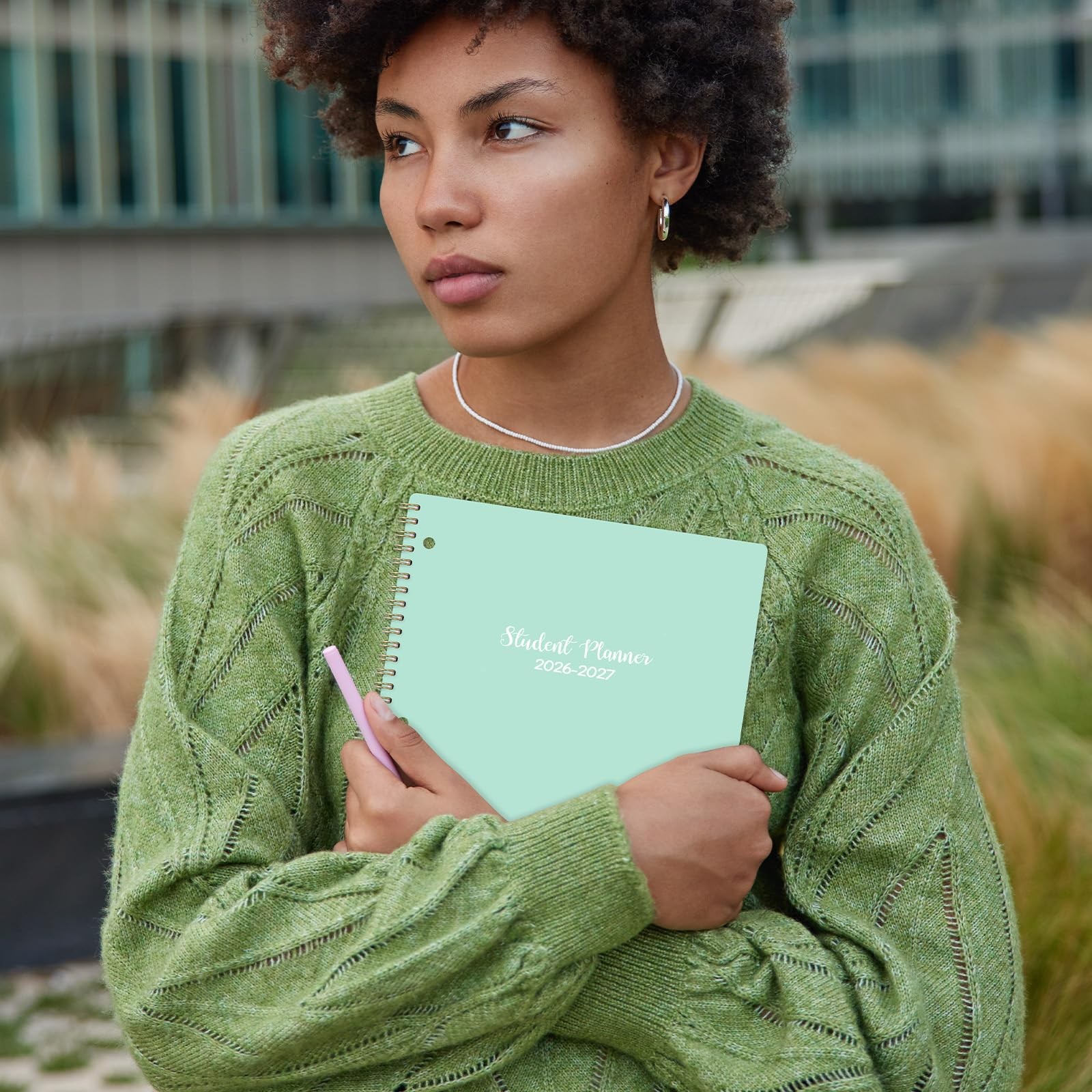 Student Planner 2026-2027 – School with Letter, green