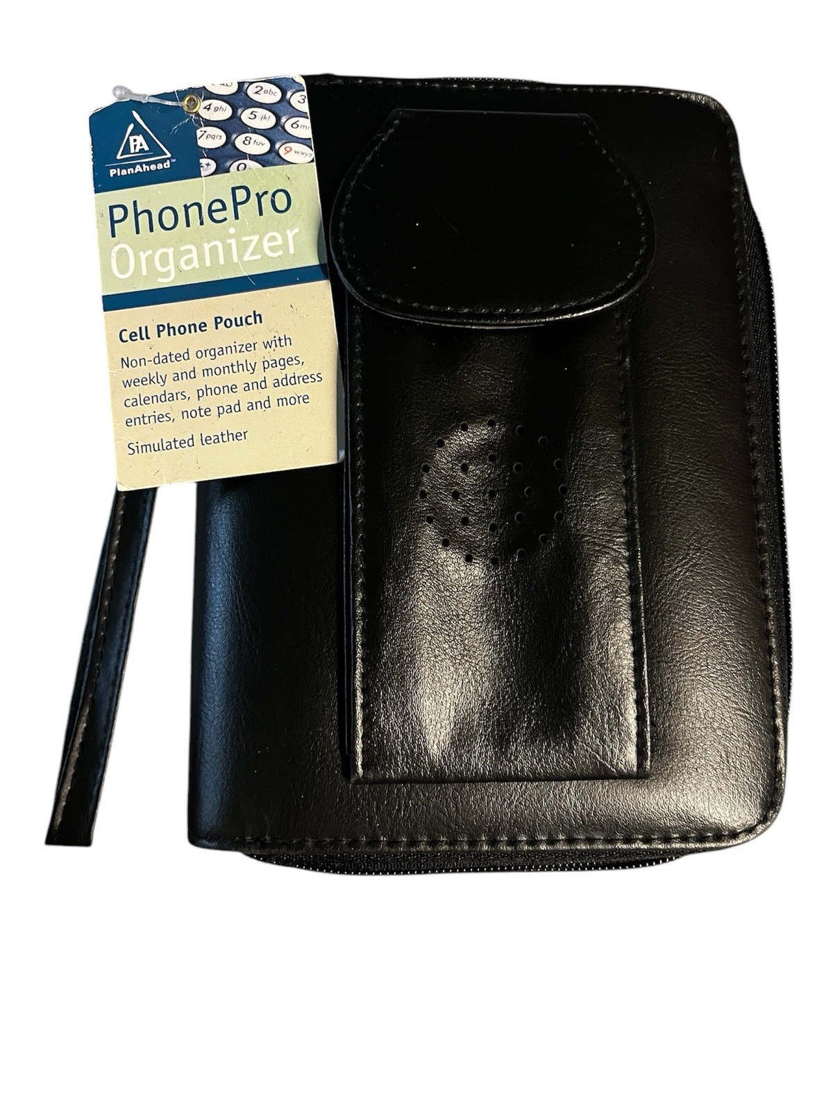New PlanAhead Black Classic Phonepro Organizer 6rings 3.75 X 6.75 read descript!