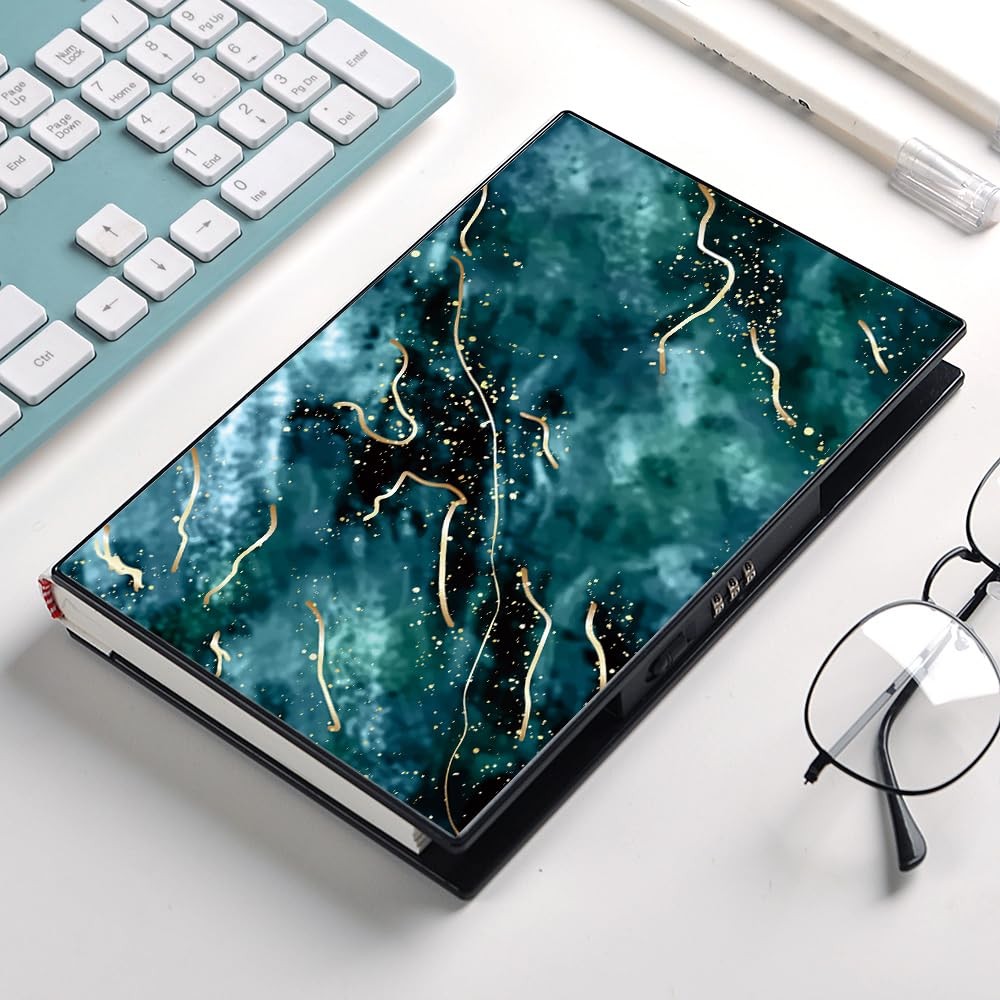 Marble Diary for Girls with Lock, Hidden Password Writing Travel Diary Hardco…