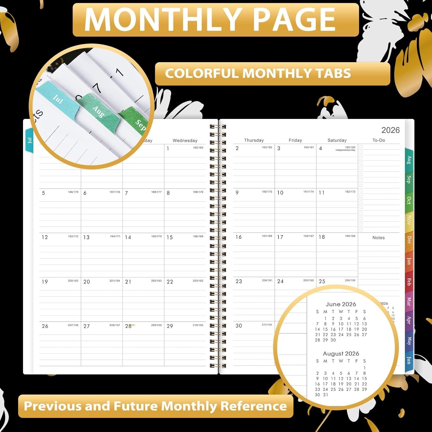 Ultimate 2026-2027 Planner: Weekly & Monthly Views, Colorful Tabs, 8.5” x 11”