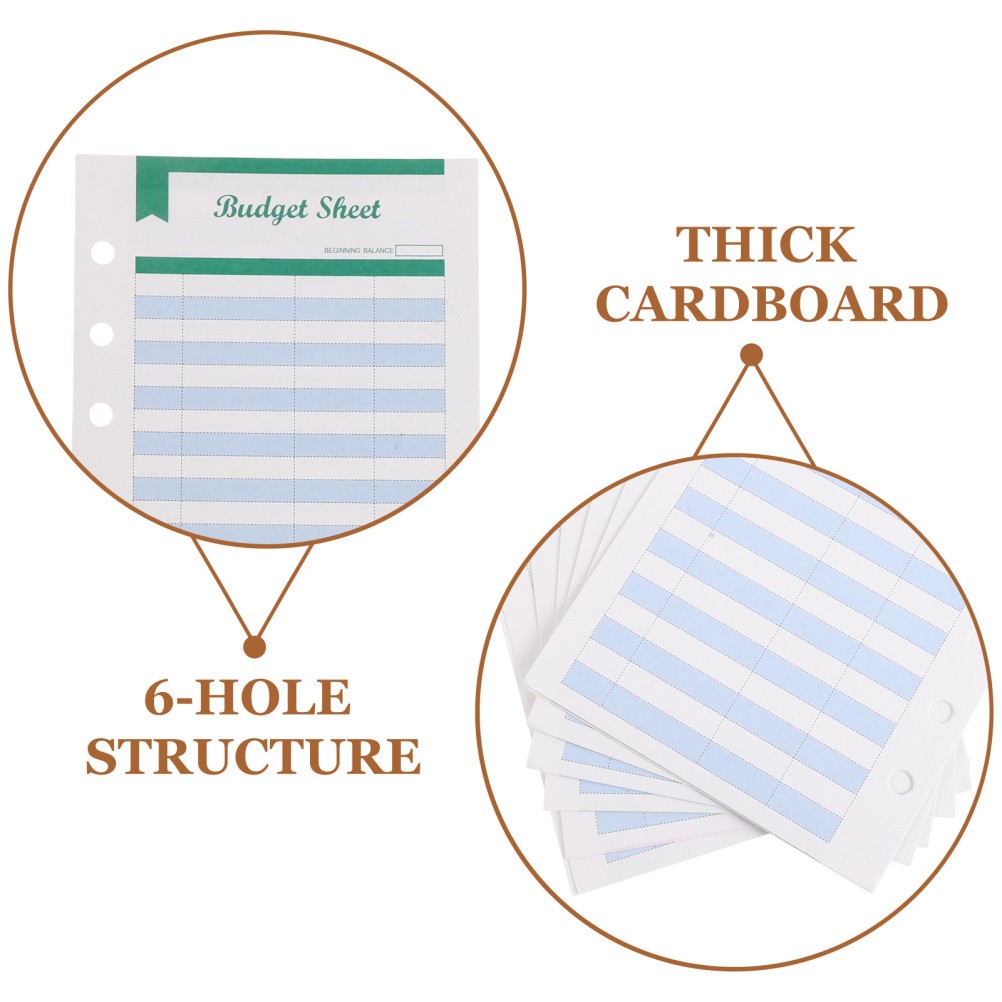 Multi Color Budgeting Binder Refills A6 Planner Inserts for Expense Tracking