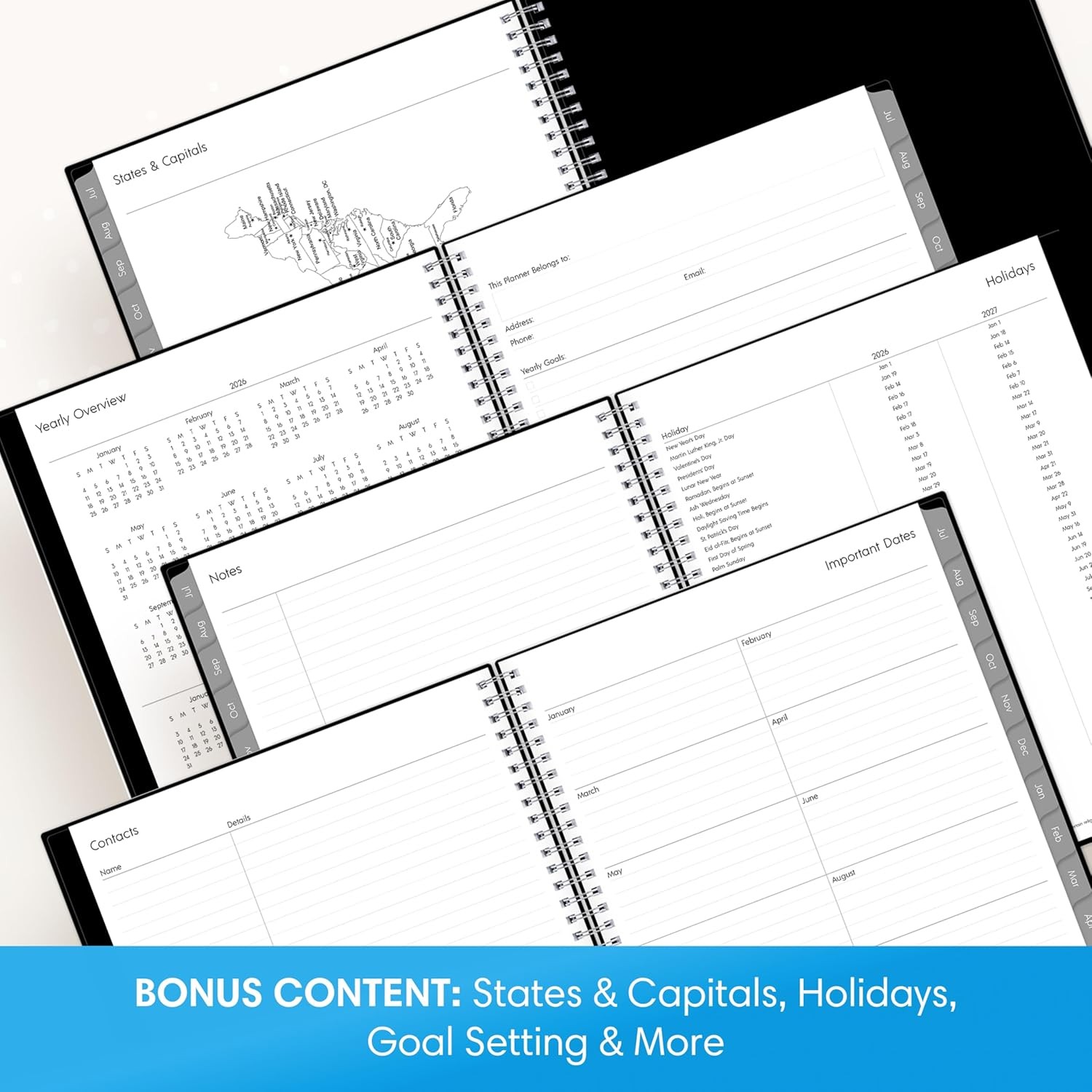 Blue Sky 2026 Monthly Planner Calendar, January 2026 8 x 10, Enterprise- 2026