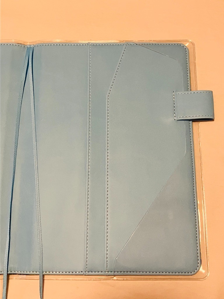 Fabric and PU Leather Cover + Clear Cover fits A5 Hobonichi Cousin or Stalogy365