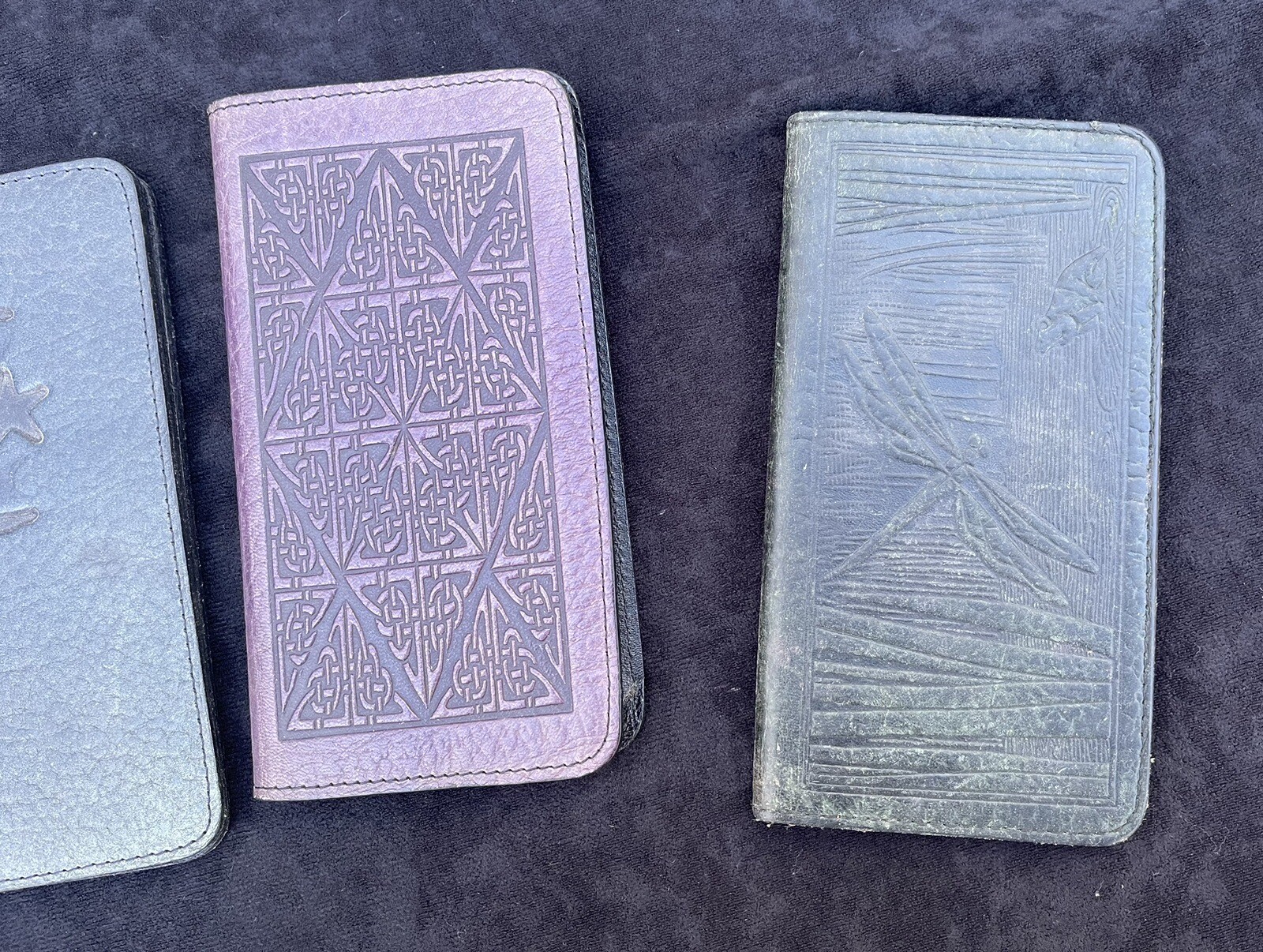 OBERON Design TOOLED Leather WALLET LOT CHECKBOOK SEE PICS