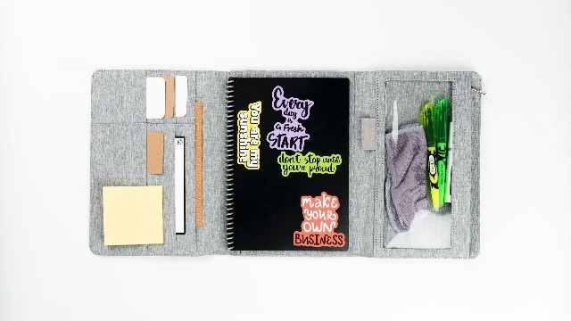Folio Cover for Rocketbook Fusion & Everlast – Multi Organizer, Waterproof, Gray