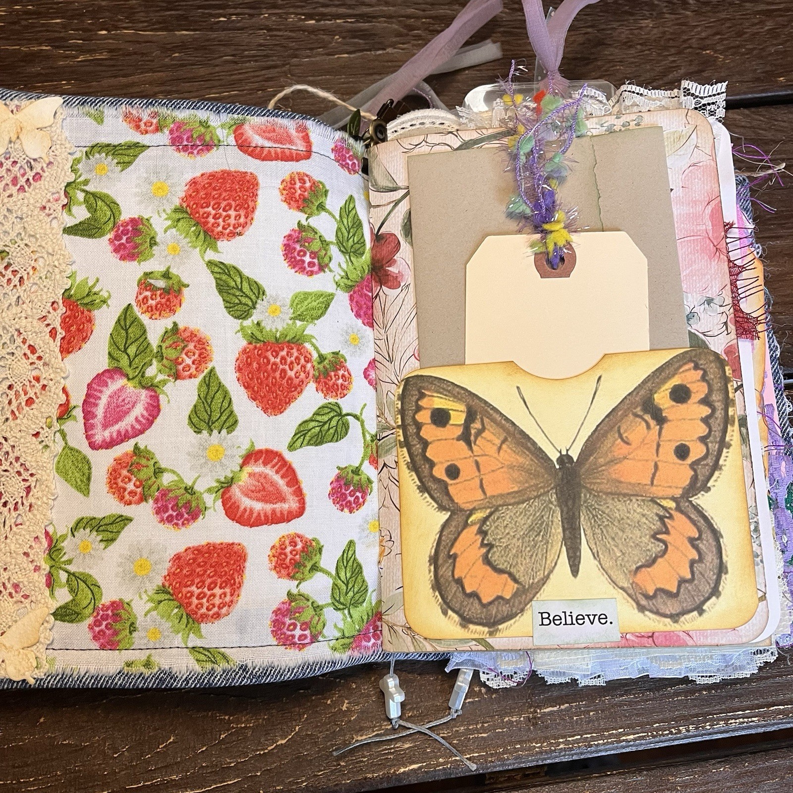 Junk Journal Floral Faith Christian Boho Denim Cottage Core 3 Sig Softcover