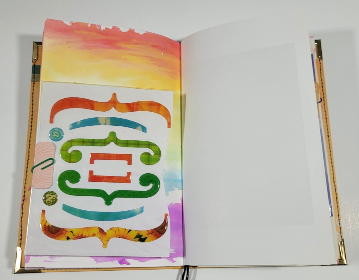 Handmade Junk Journal ‘Rainbow Dyed’ ~orange cover