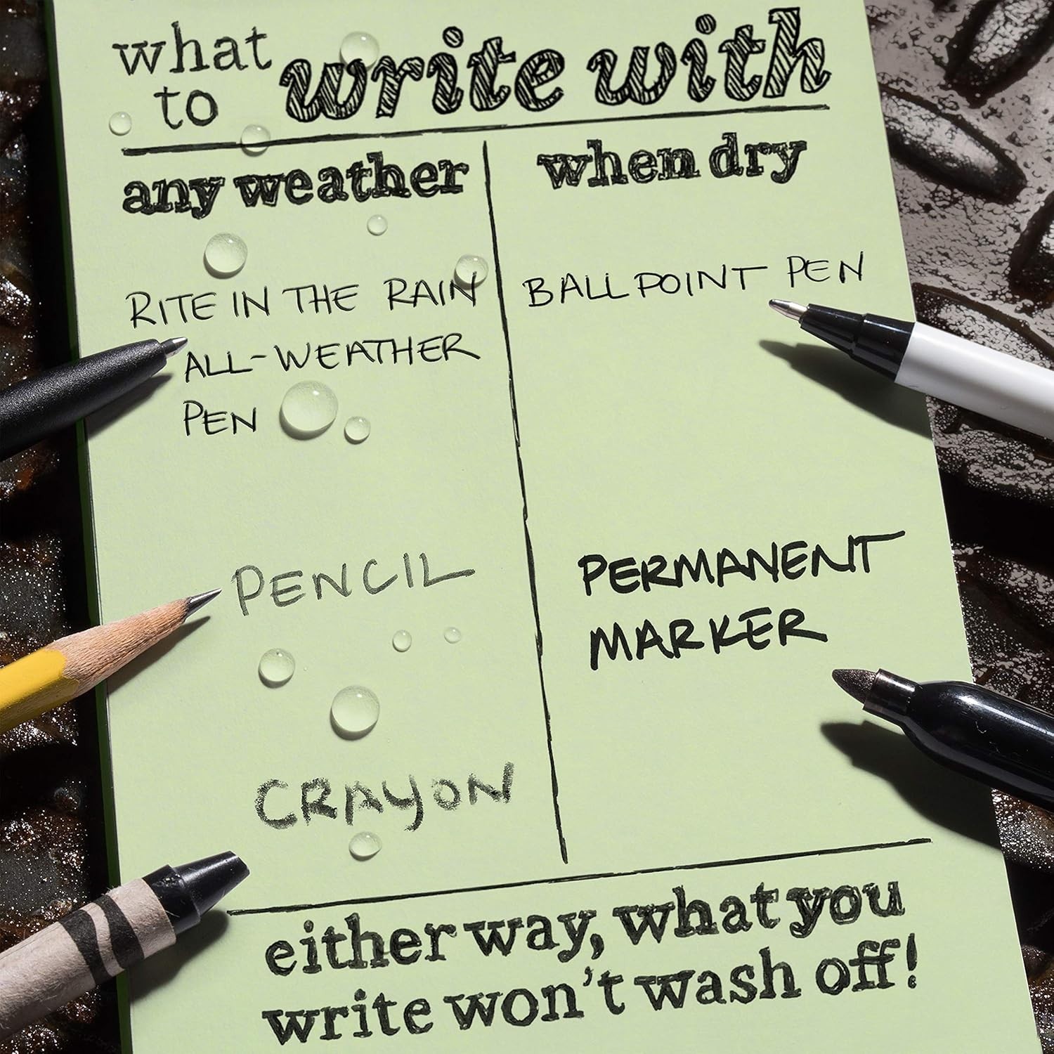Compact 4″x6″ Weatherproof Notebooks – 6 Pack Green for Outdoor Activities