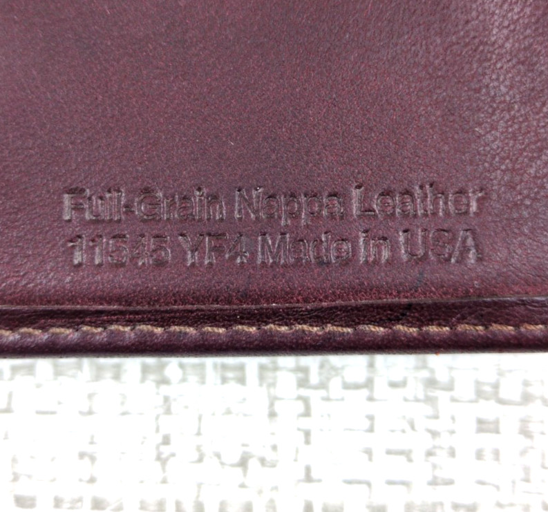 Franklin Quest Compact Open Top Snap Leather Binder Wallet 6 Rings Burgundy