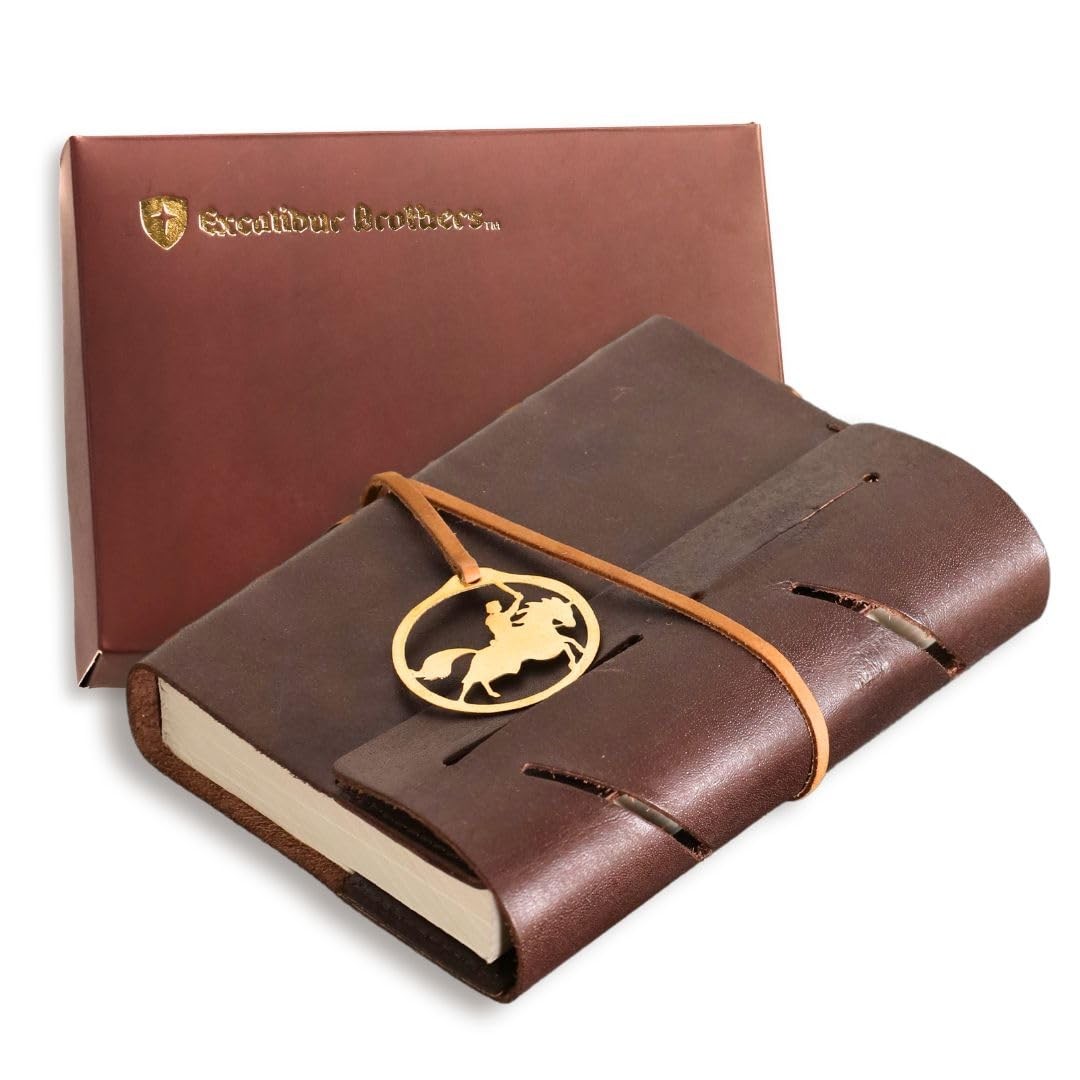 Premium Leather Journal for Men – 4.3 x 5.9 Inch A6 Buffalo Dark Brown