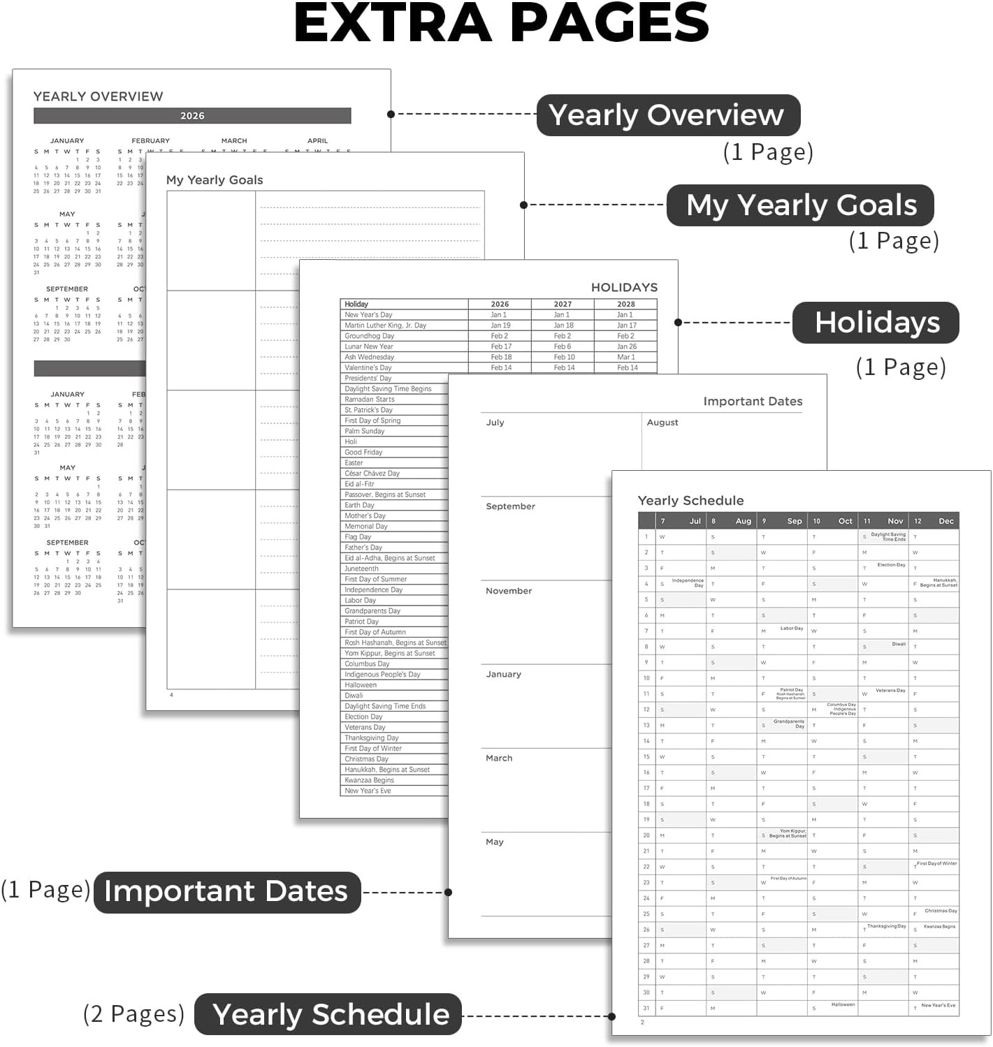 Academic Planner 2026-2027, July 2026 – June 2027, Weekly and Monthly, 5.7″ x 8.