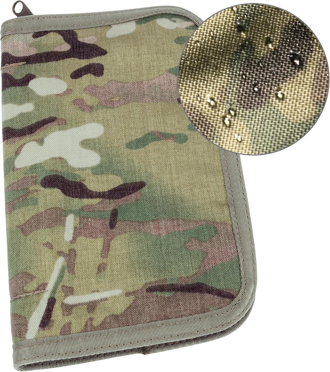 Rugged MultiCam Cordura Notebook Cover with Internal Storage – Waterproof Design