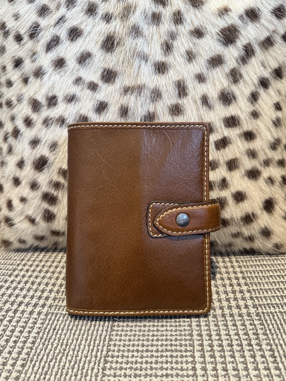 Filofax A7 Pocket Malden Diary Planner Leather Notebook Organiser Brown New