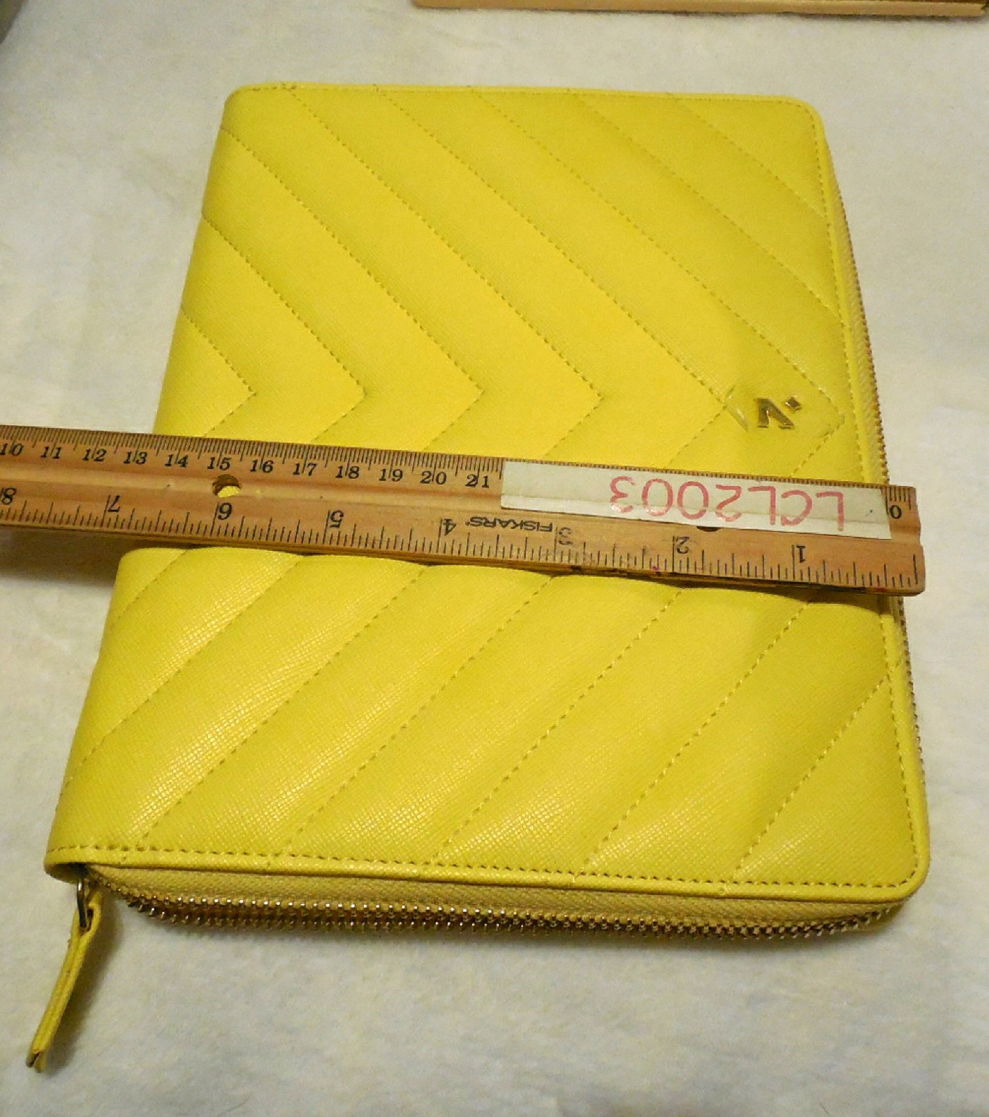 New NEORAH 1969 Notebook Sleeve YELLOW Dotgrid Journal Penloop Card Slots Zipper