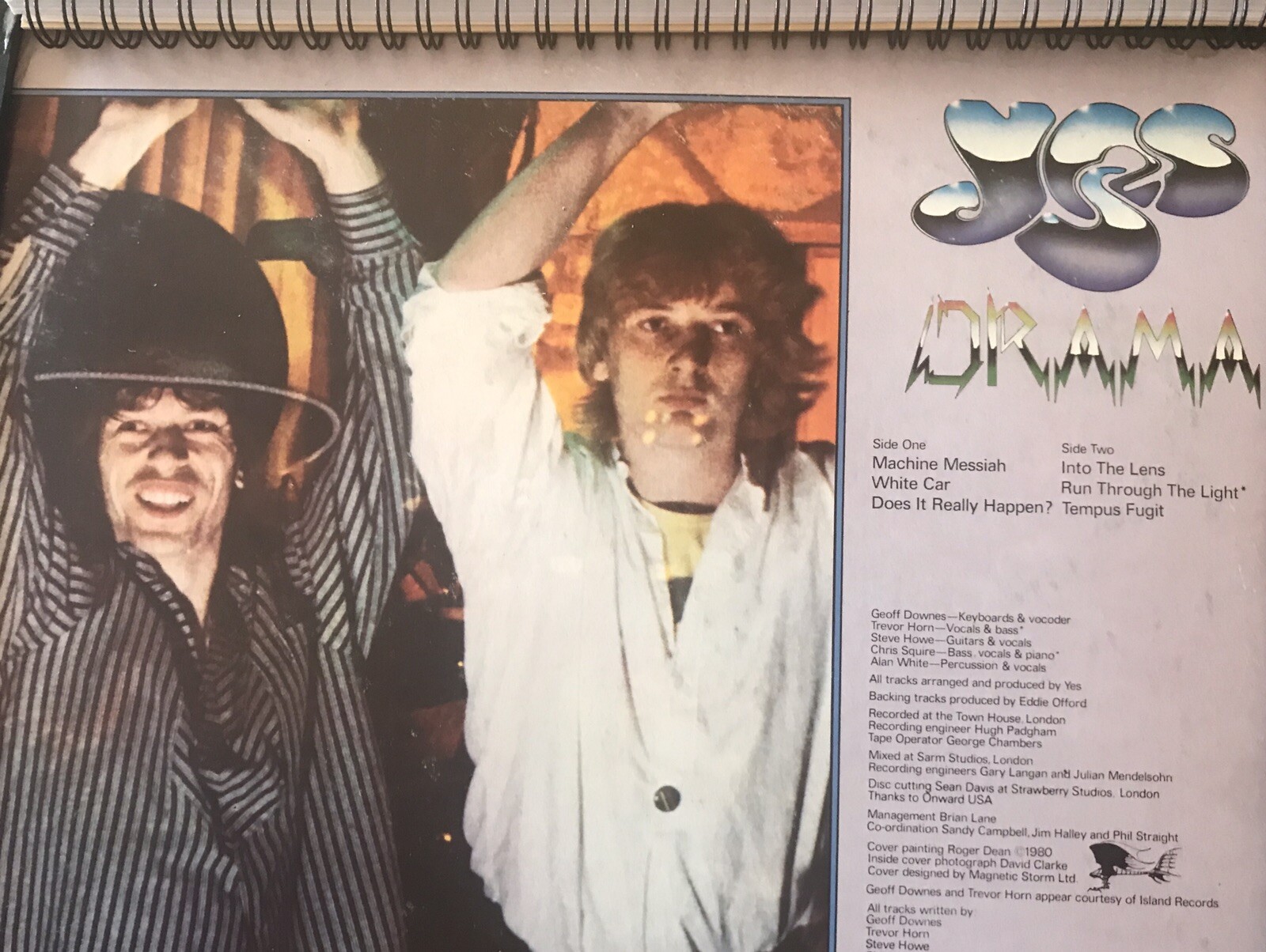 for the Yes – Drama Anderson Squire Howe fan! vinyl LP! Album Cover Notebook