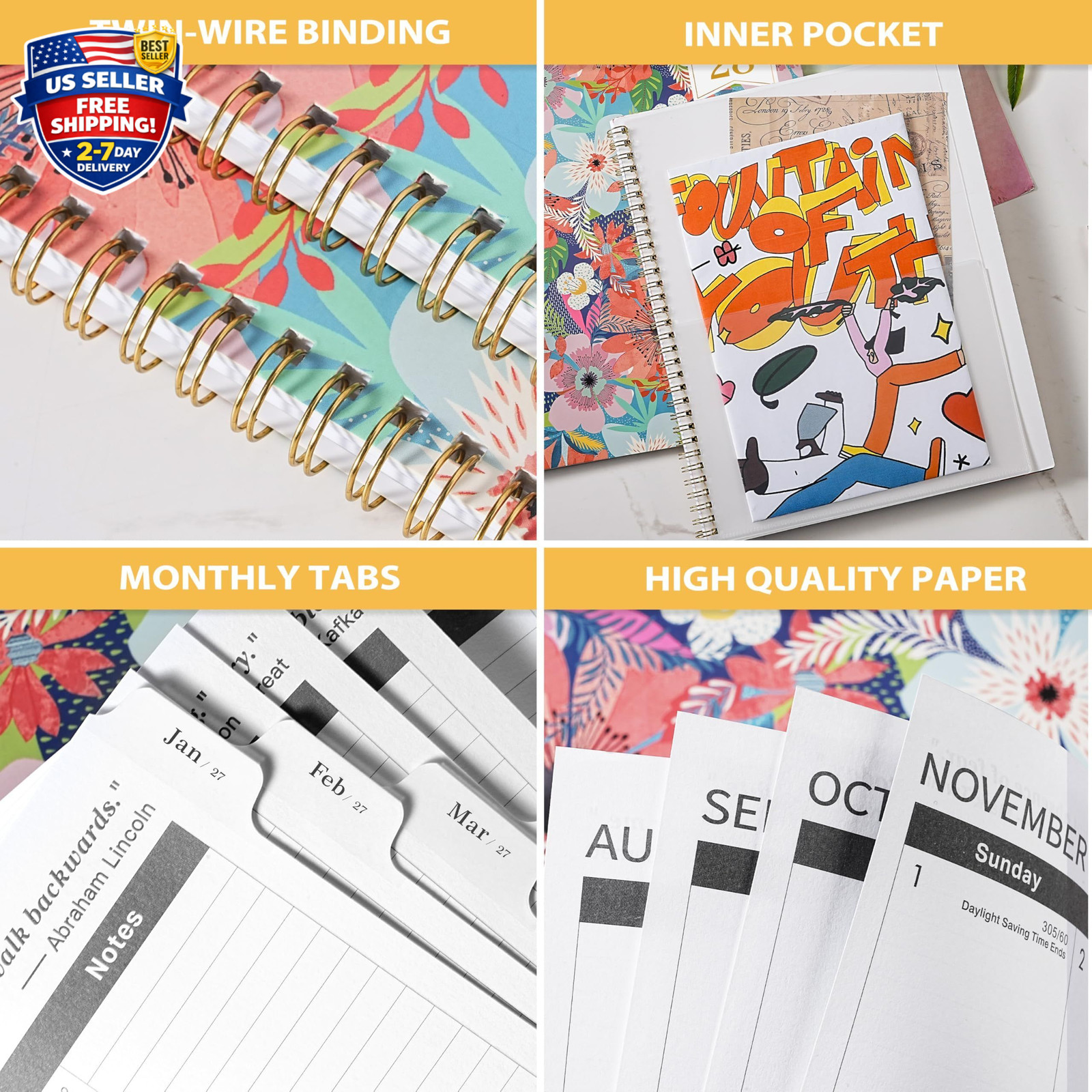 Monthly Planner 2026-2028 – 2 Year Planner 2026-2028, July 2026 – June 2028, 2 Y