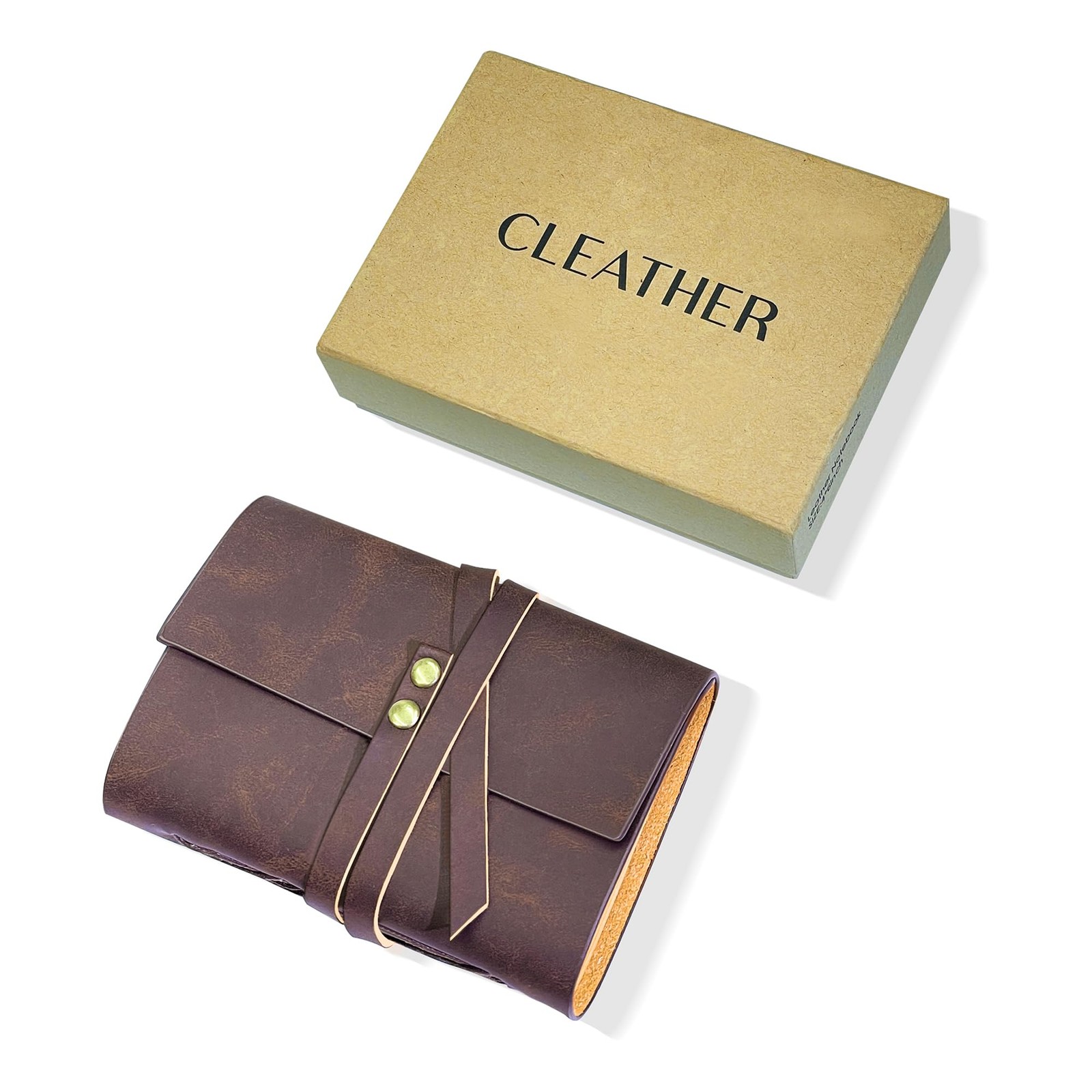 Cuaderno de cuero genuino de 4″ x 6″ para diario de viaje, 300 páginas