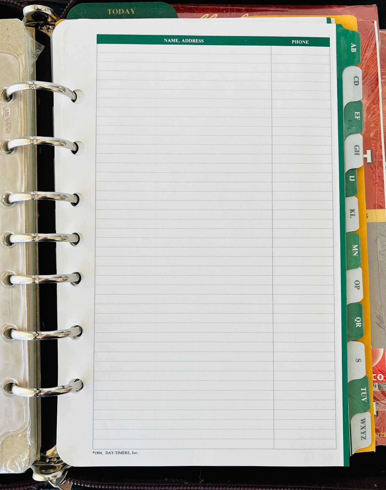 Day-Timer Agenda Binder Personal Organizer To-Do Lists Contacts Diary New 2001