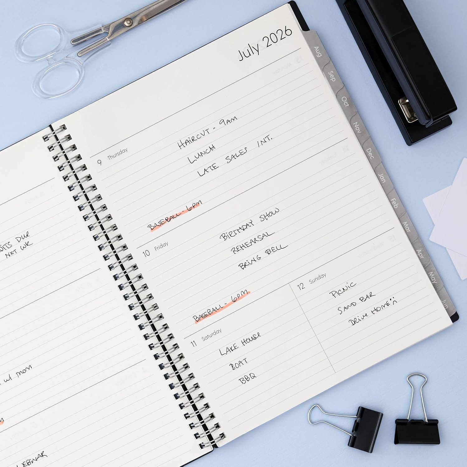 Weekly and Monthly Academic Year Planner Calendar, July – June, 8″ X 10.875″, Fl