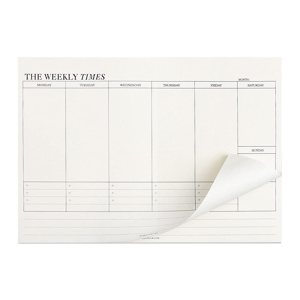 60 Sheets Weekly Pad, Tear Off Weekly Planner Notepad with Daily Schedule Weekly