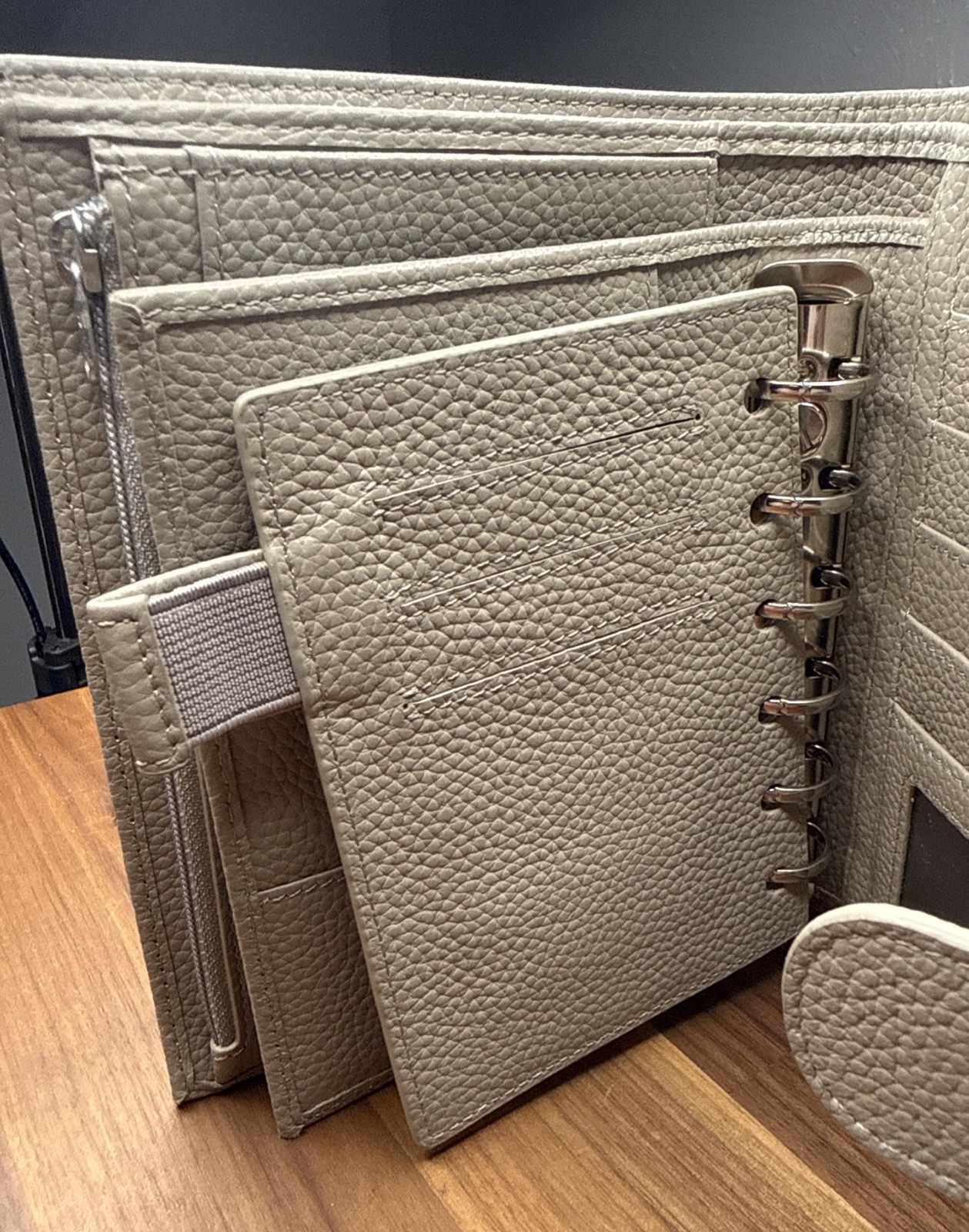 Moterm Pocket Versa Binder A6 Planner & Wallet Combo Pebble Taupe, 19mm Rings