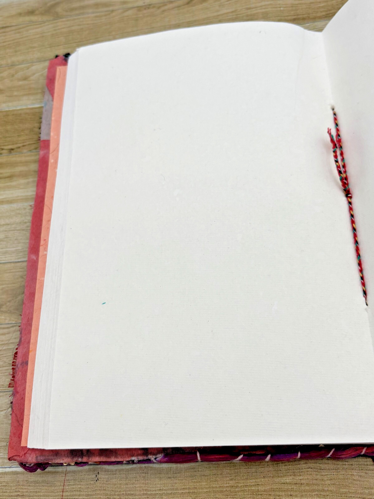 Hand Crafted Fabric Writing Drawing Notebook Diary Sequined and Shell Embellish