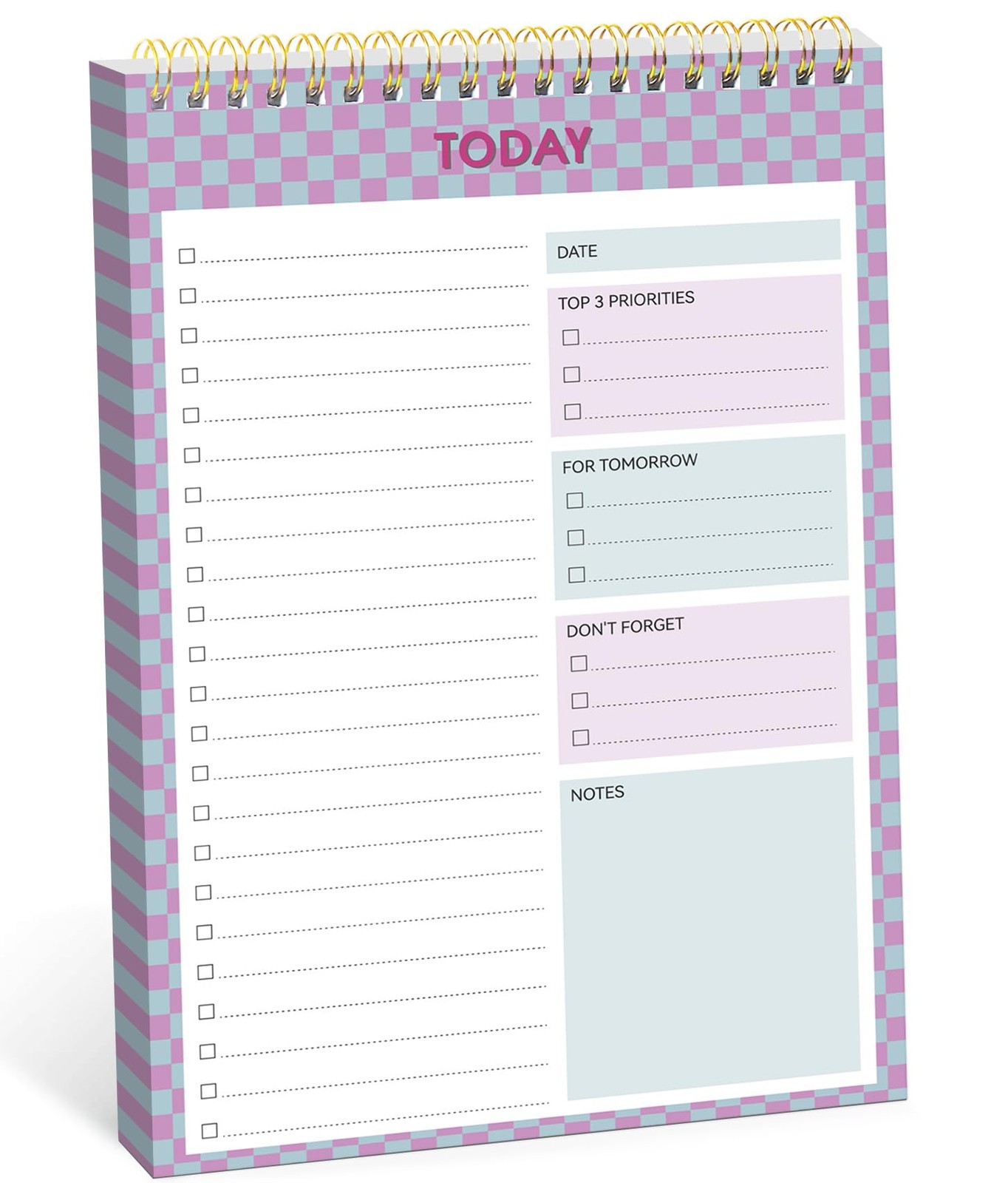 Cuaderno estético de tareas para el trabajo con planificador diario de 52 hojas