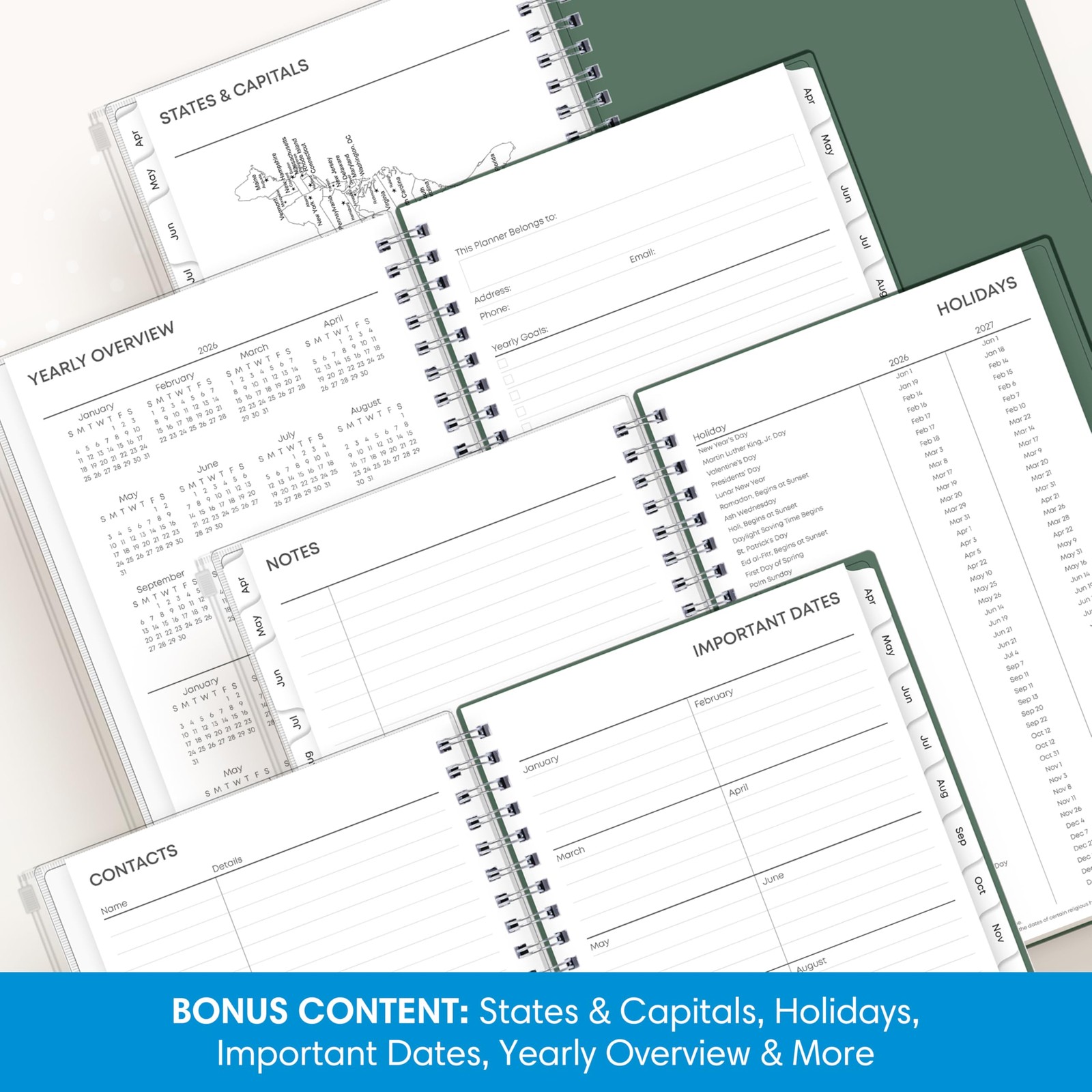 Blue Sky 2026-2027 Weekly and Monthly Academic 5″ x 8″, Seychelle- 2026/2027