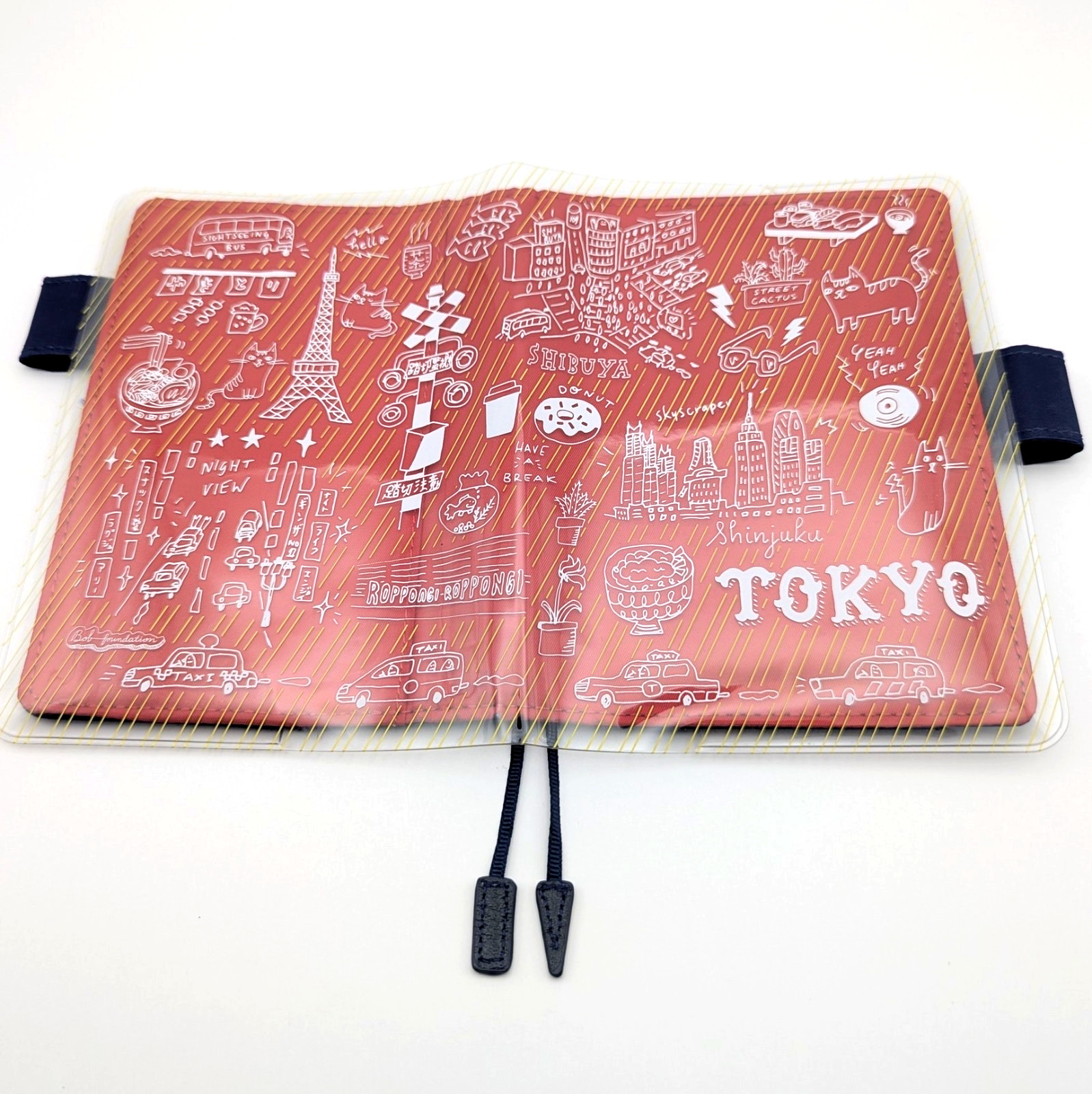 Hobonichi Techo Cover Colors Red x Navy A6 Original w/Cover on Cover Tokyo